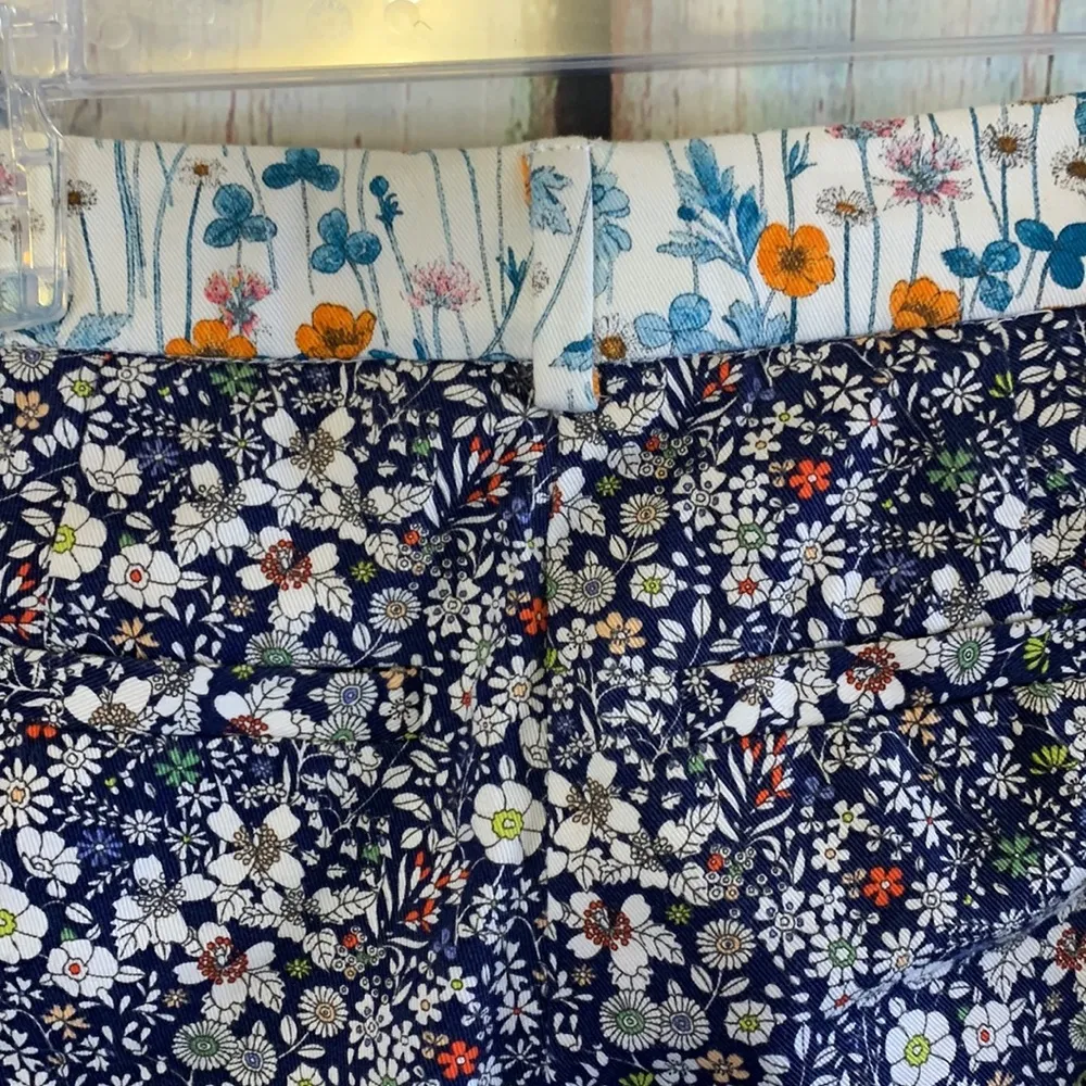 Liberty for Art Fabrics for J. Crew Collab 100% Cotton Floral Pants Size 4 Blue - Image 7