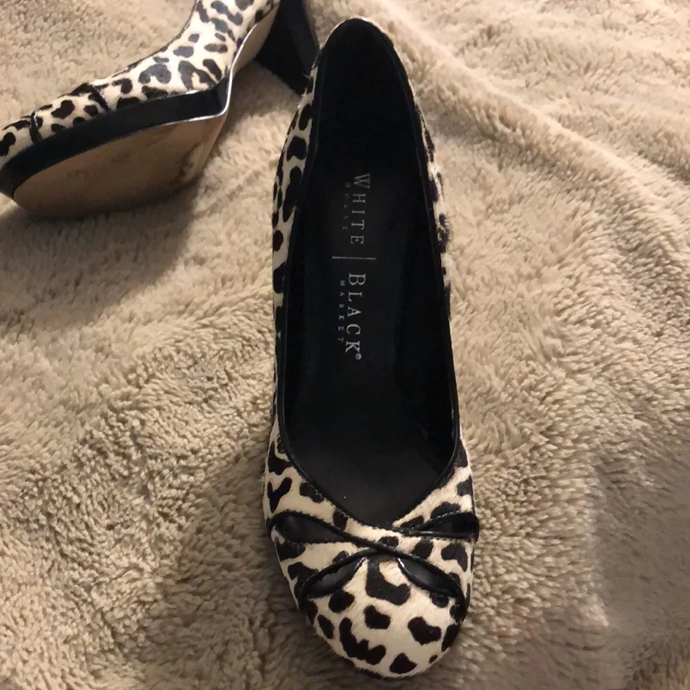 WHBM Dalmatian Print Heels - Image 4