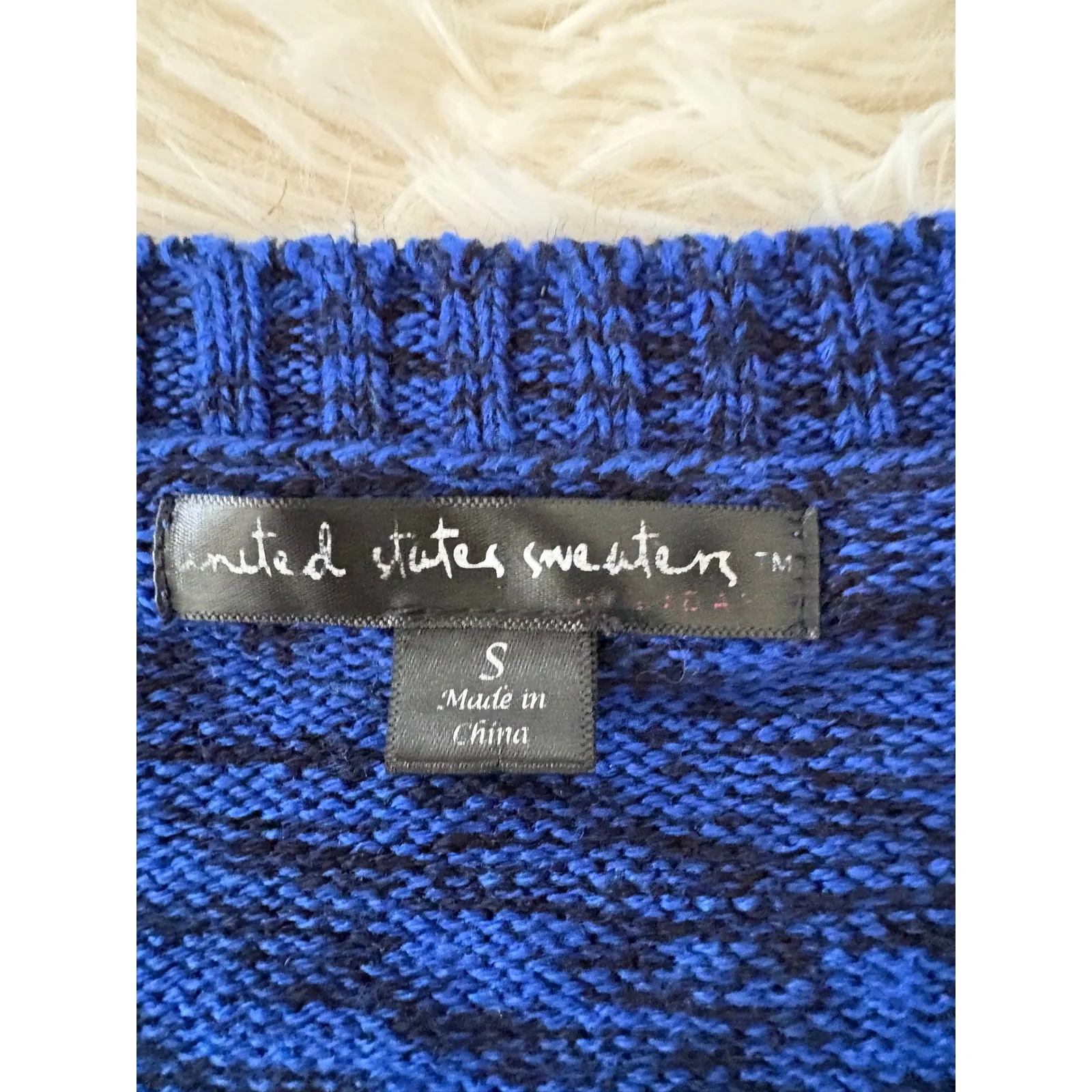 United‎ States Sweaters Ugly Christmas Sweater Snowman Stripes Blue Size Small - Image 6