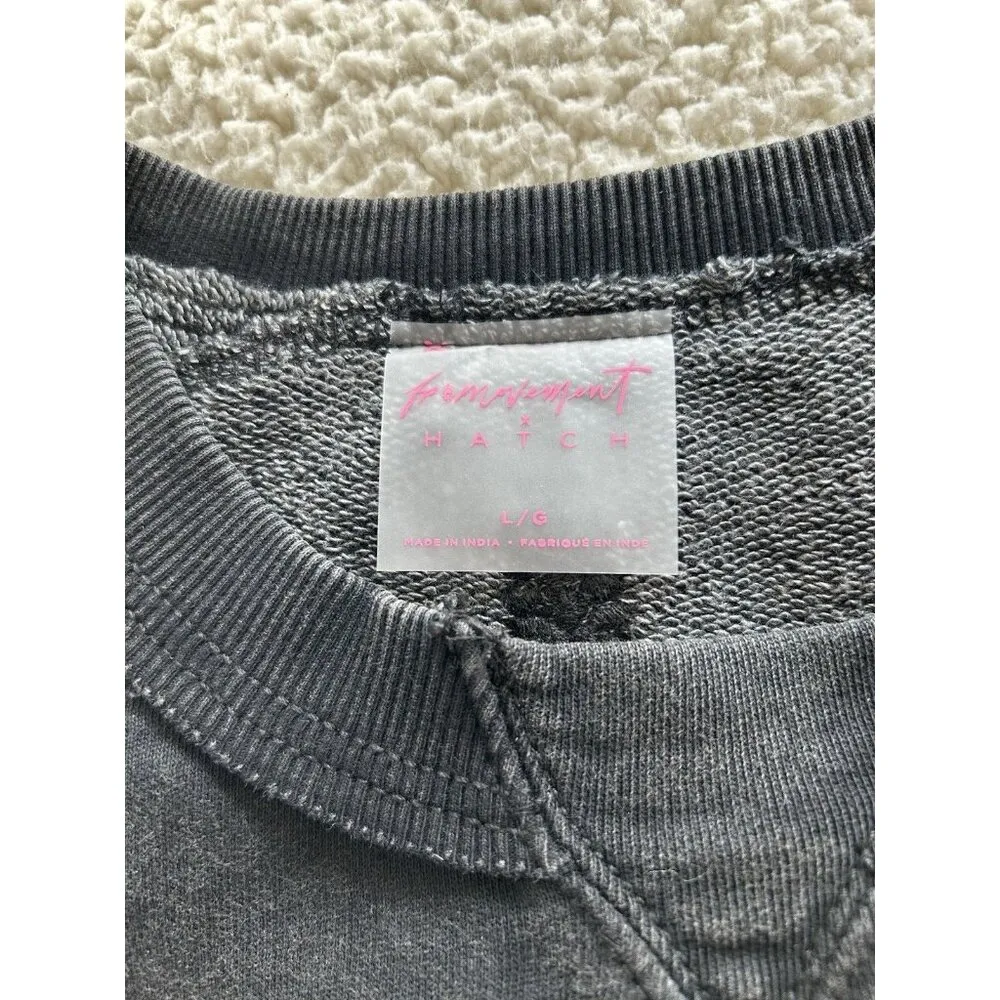 FP Movement X Hatch Womens Intercept Pullover Sweatshirt Black Size L - Image 6