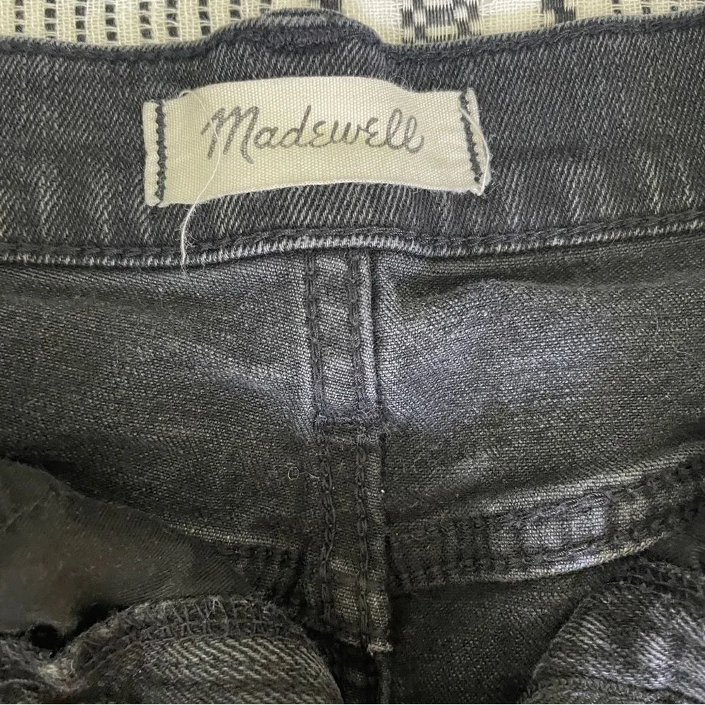 Madewell High Rise Jean Shorts 24 Black Relaxed Fit Denim Jorts Grunge‎ 90s Y2K - Image 2