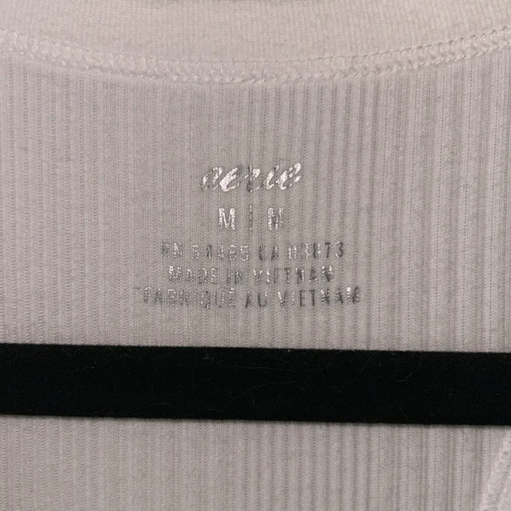 Aerie Women’s White Ribbed Midi Summer Racerback Tank Dress Size Med‎ - Image 6