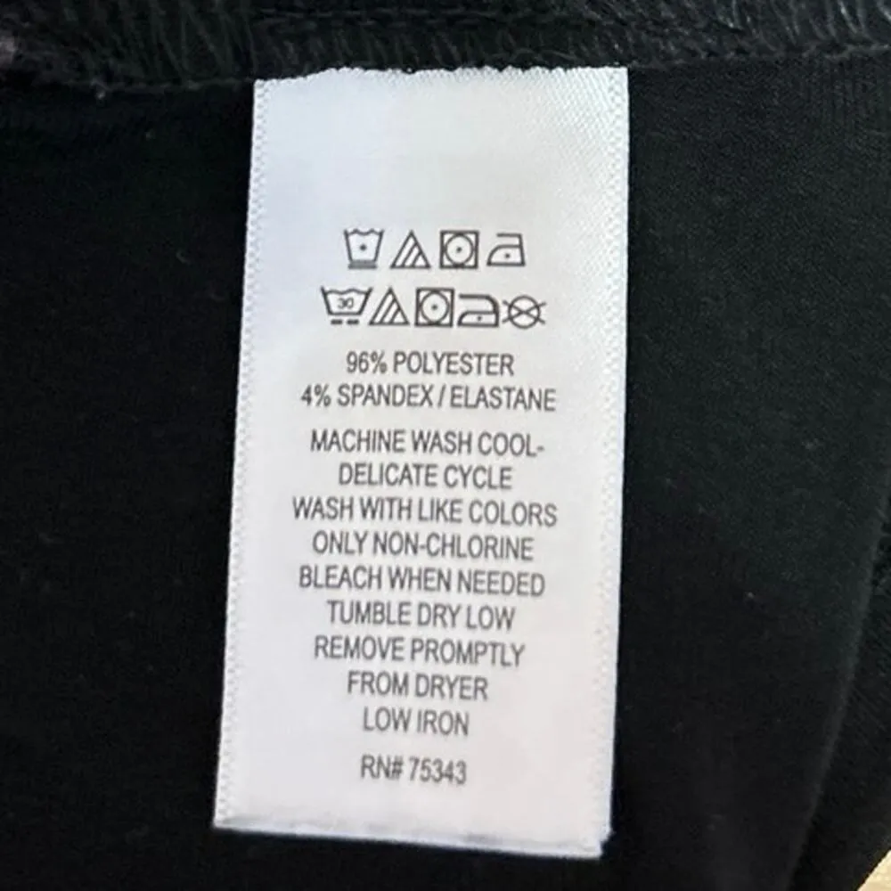 Tahari Black Long Sleeve V Neck Faux Button Up Corset Bustier Blouse Top Size L - Image 4