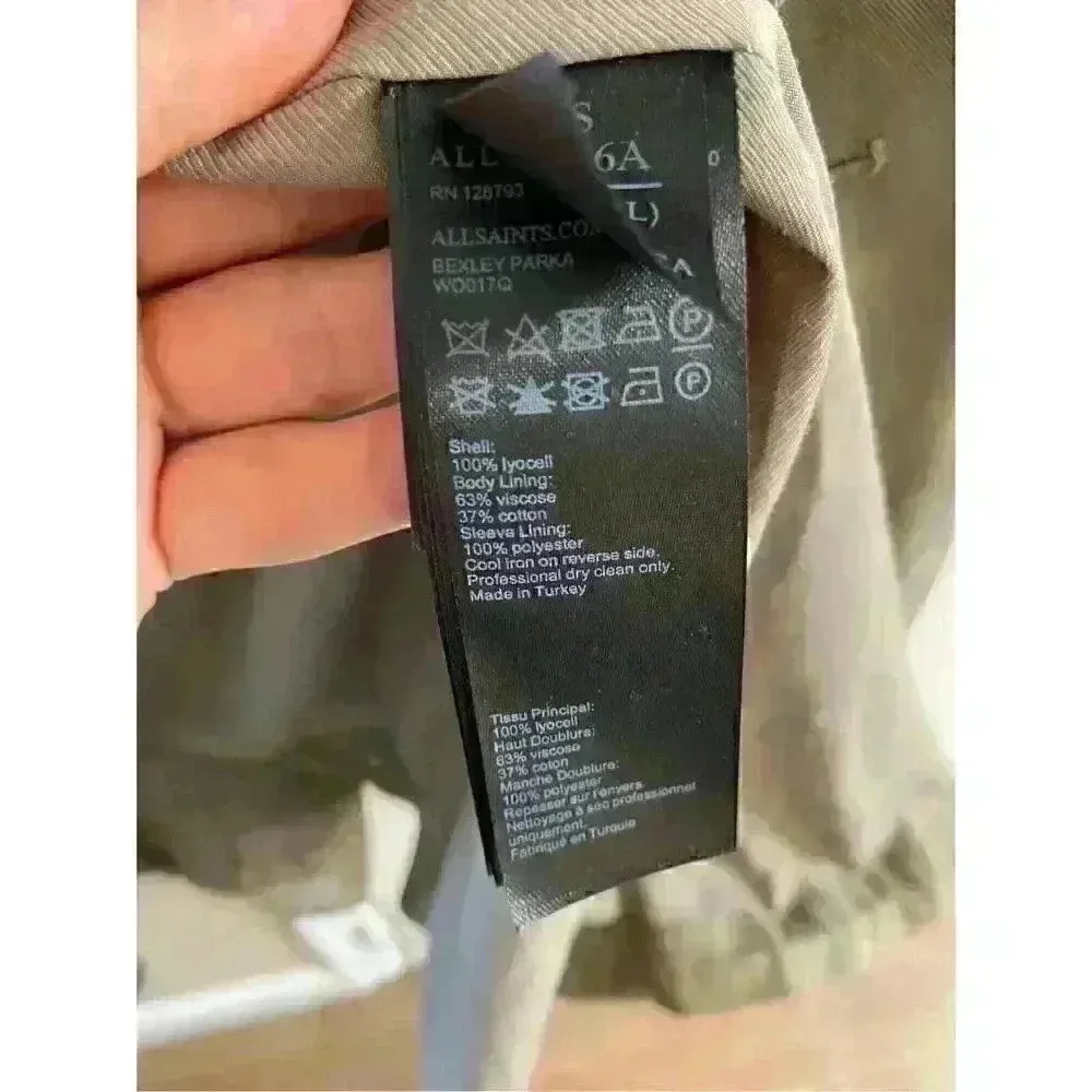 All saints bexley‎ Parker hooded lightweight jacket XS oversized fits up to XL - Image 12