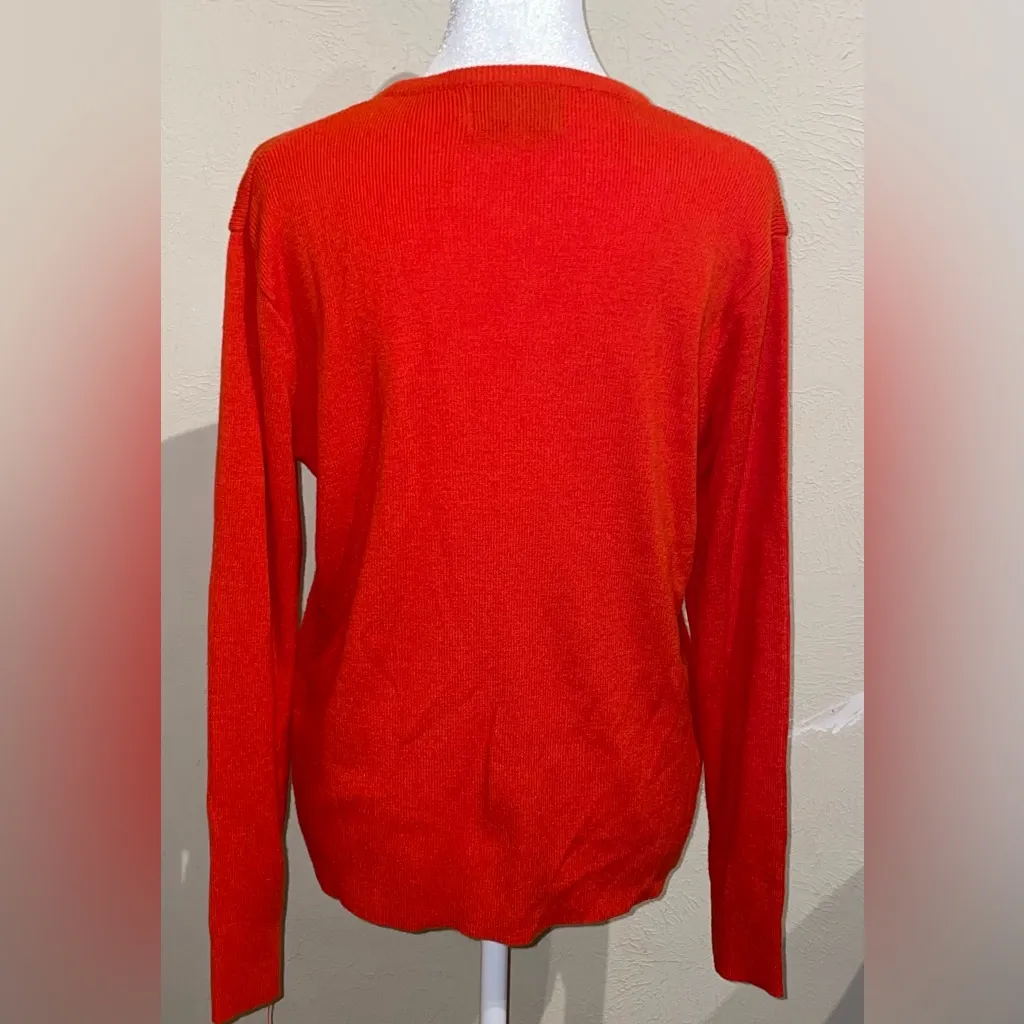 Le Roy Knitwear Vintage 80s Women’s Size L Oklahoma State University OSU Sweater Orange Size L - Image 2