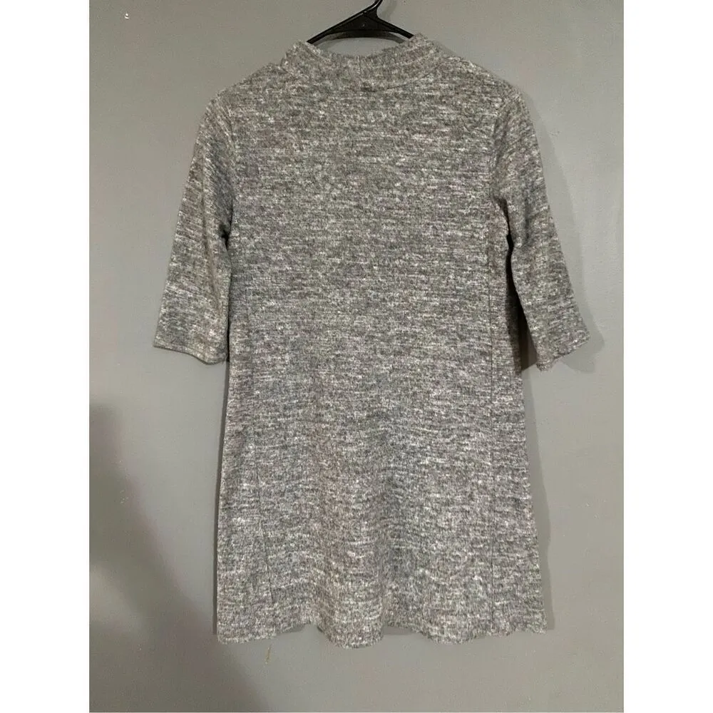 Timing  Grey 3/4th Sleeve Sweater Dress With Pockets Size Small - Image 2
