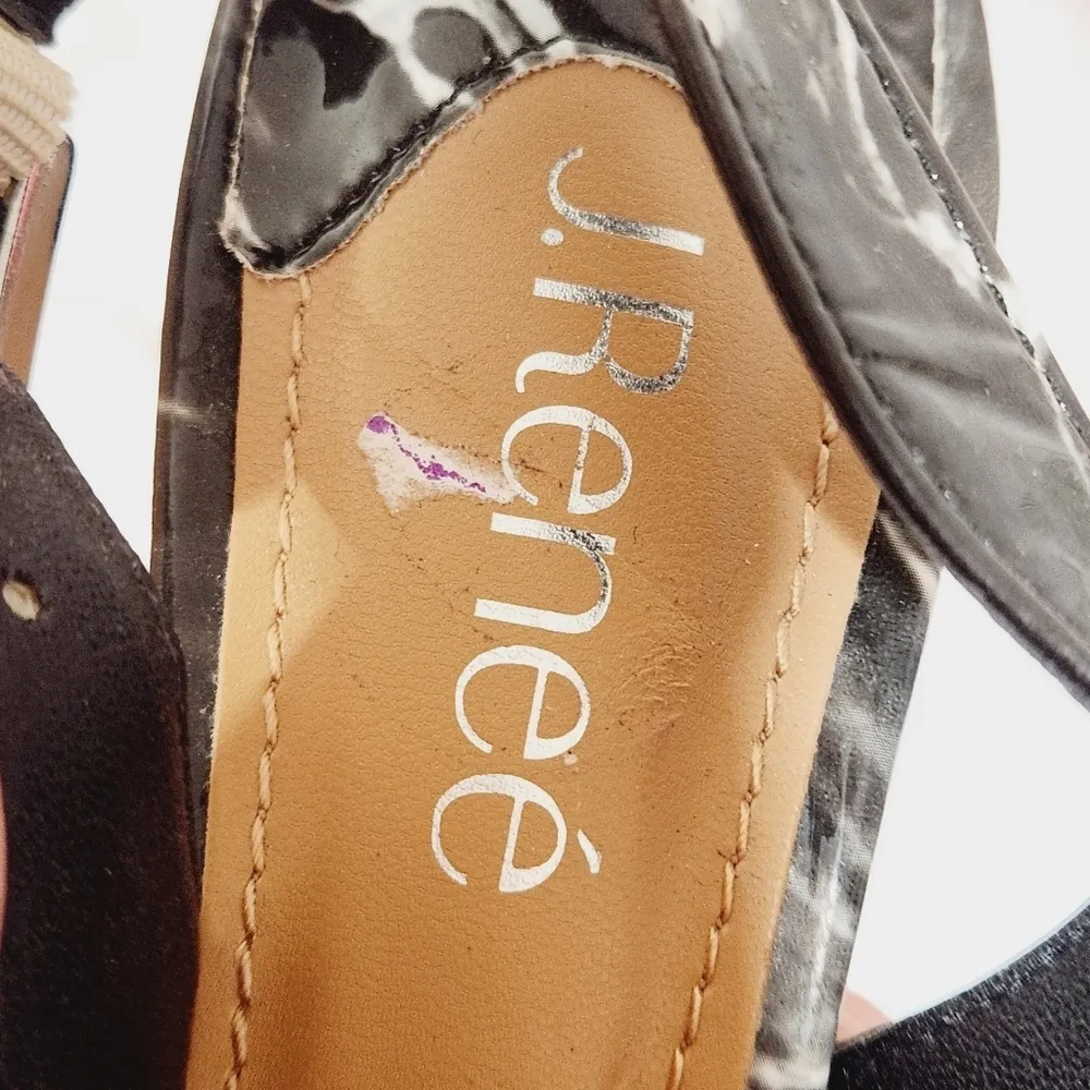 J.renee’ Gray and White Marble Slingback Heels 6.5M Size 6.5 - Image 7