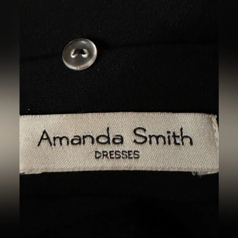 Amanda Smith Classic Simple  Black 5 Button Blazer Sz 14  With Shoulder Pads - Image 8