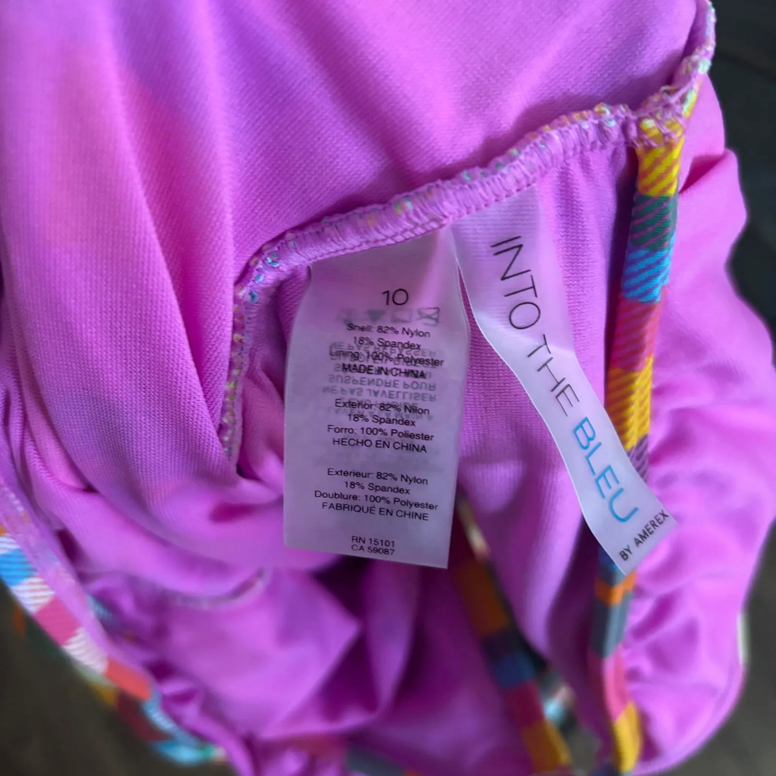 Into the bleu by amrex colorful plaid halter plunge one piece swim suit Orange Size 10 - Image 8