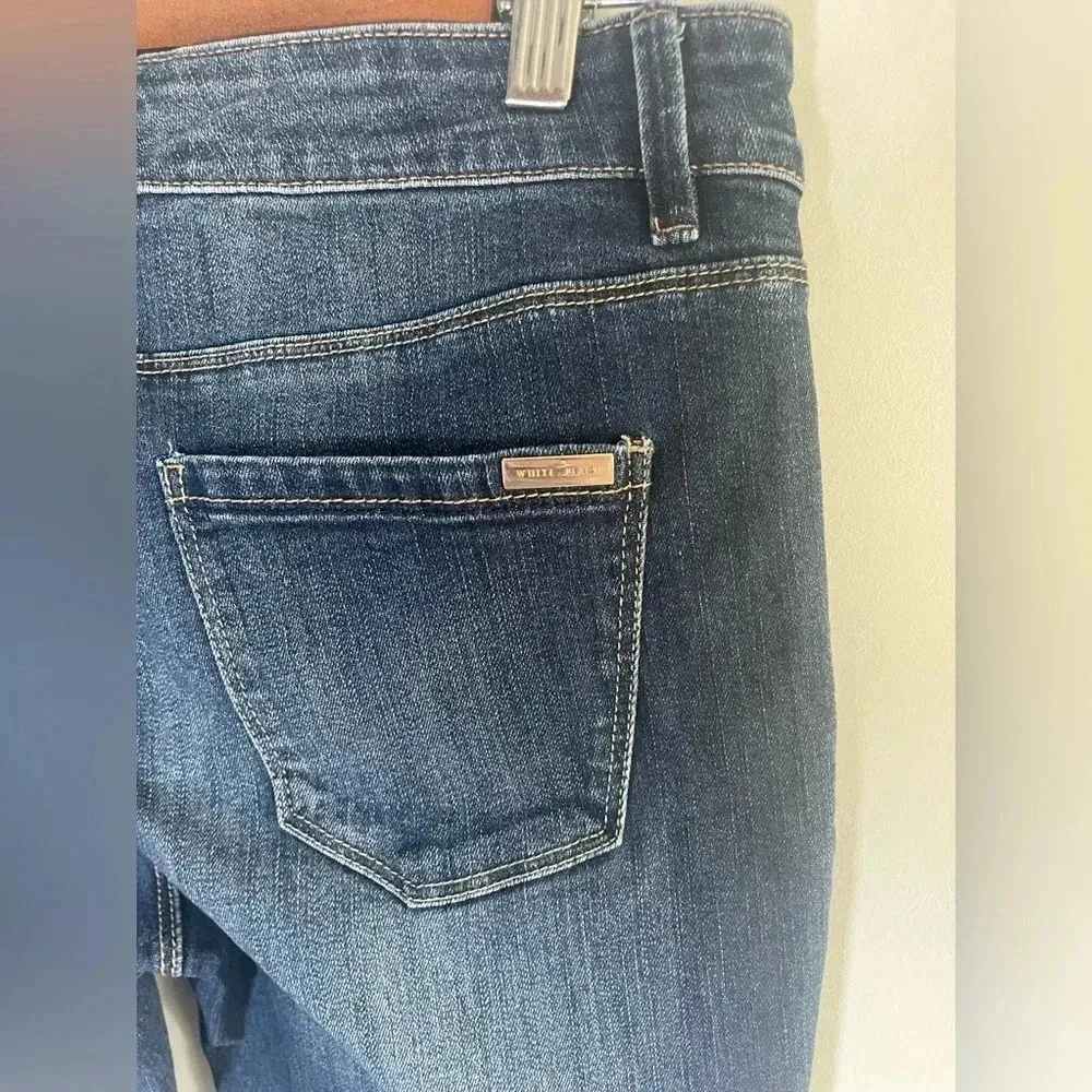 White House Black Market Jeans | The Slim Ankle Raw Hem‎ Size 4 EUC 0134 - Image 5