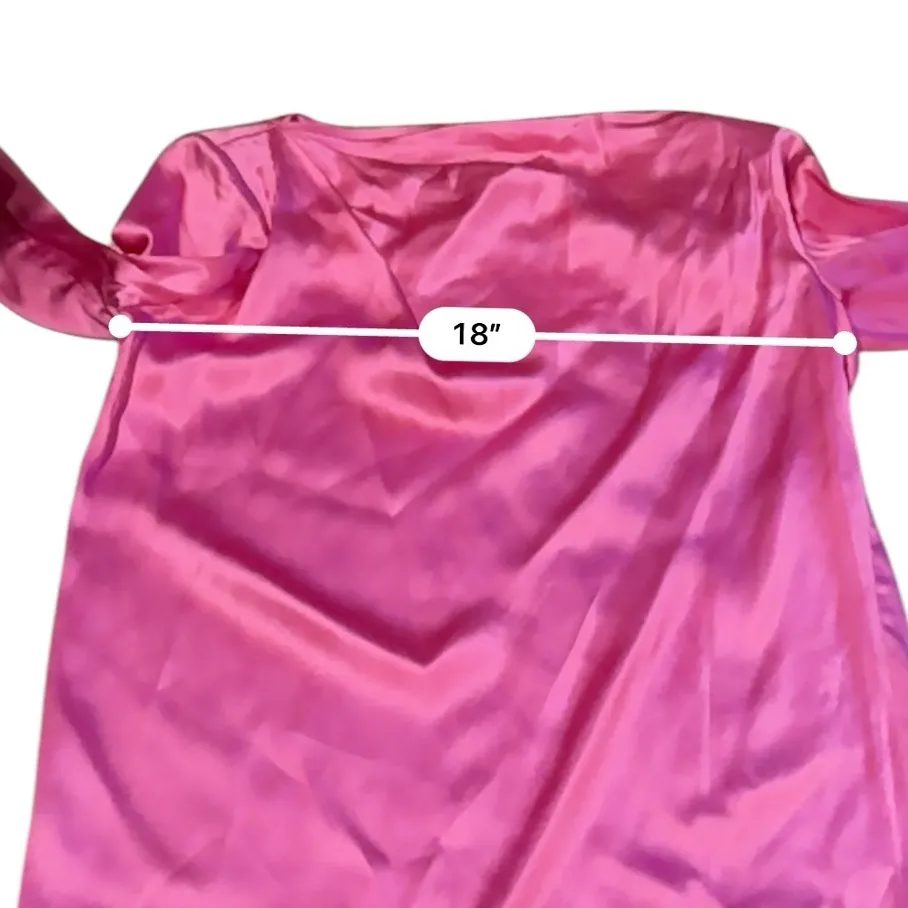 Gauge81 Pisa Fuchsia Pink Satin Ruched Long Sleeve Mini Dress Sz XS NEW‎ - Image 15