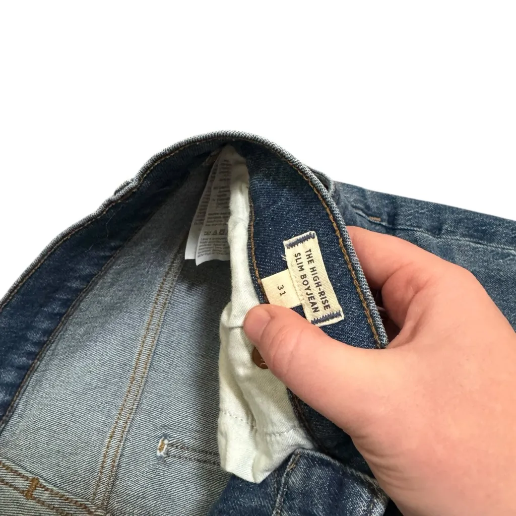 Madewell The High Rise Slim Boyjean Women's Straight Leg Denim Blue Size 31 - Image 5