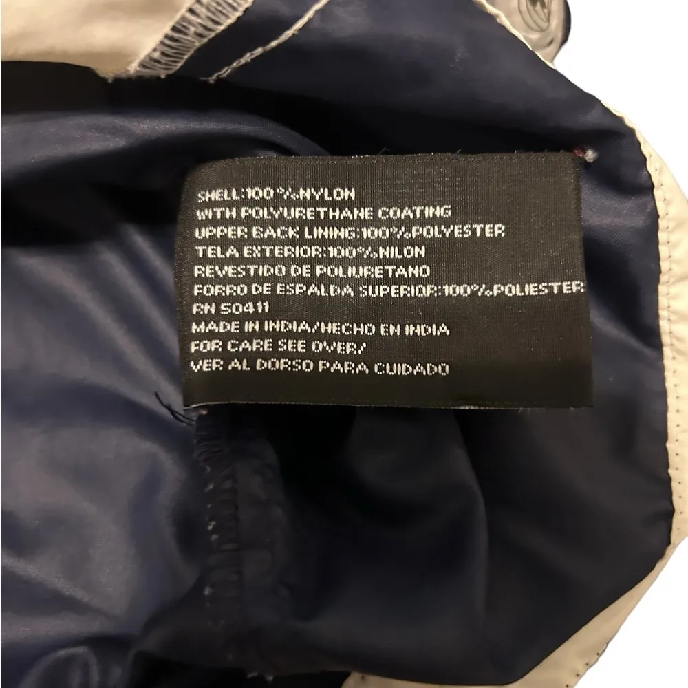 Vintage Starter Full Zip Lined White Blue Yellow jacket size medium - Image 4