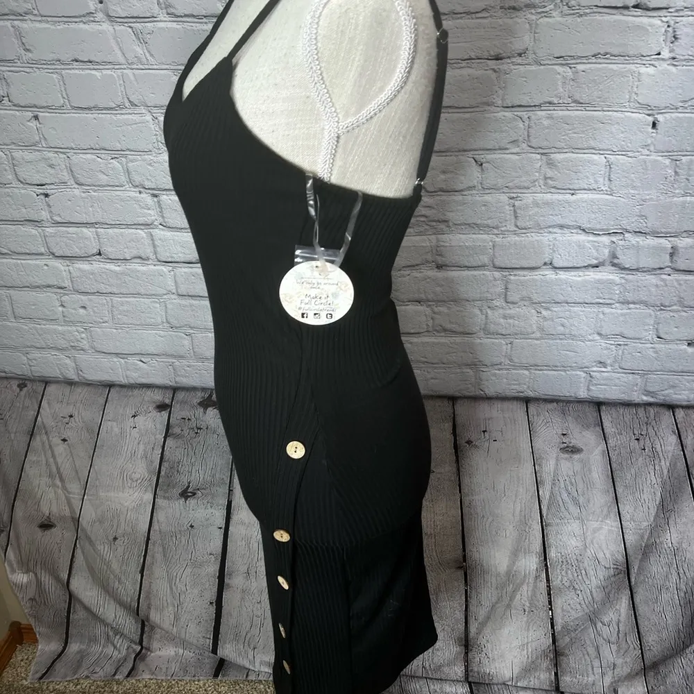 Nwt jolie & joy ribbed knit dress med Black - Image 5