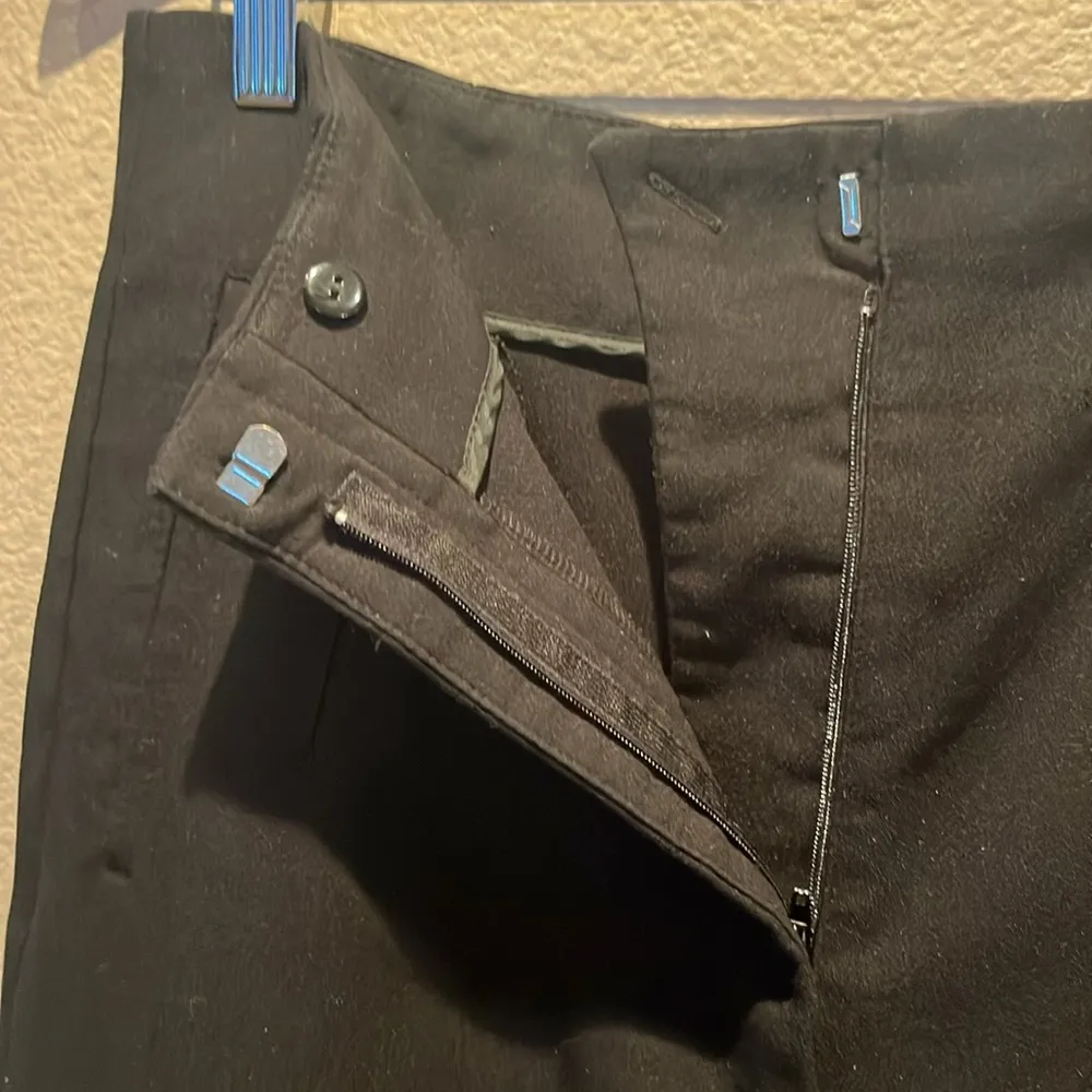 ZARA  Women’s Cropped Trousers Slacks Pants Size Large NotchBack Black - Image 8