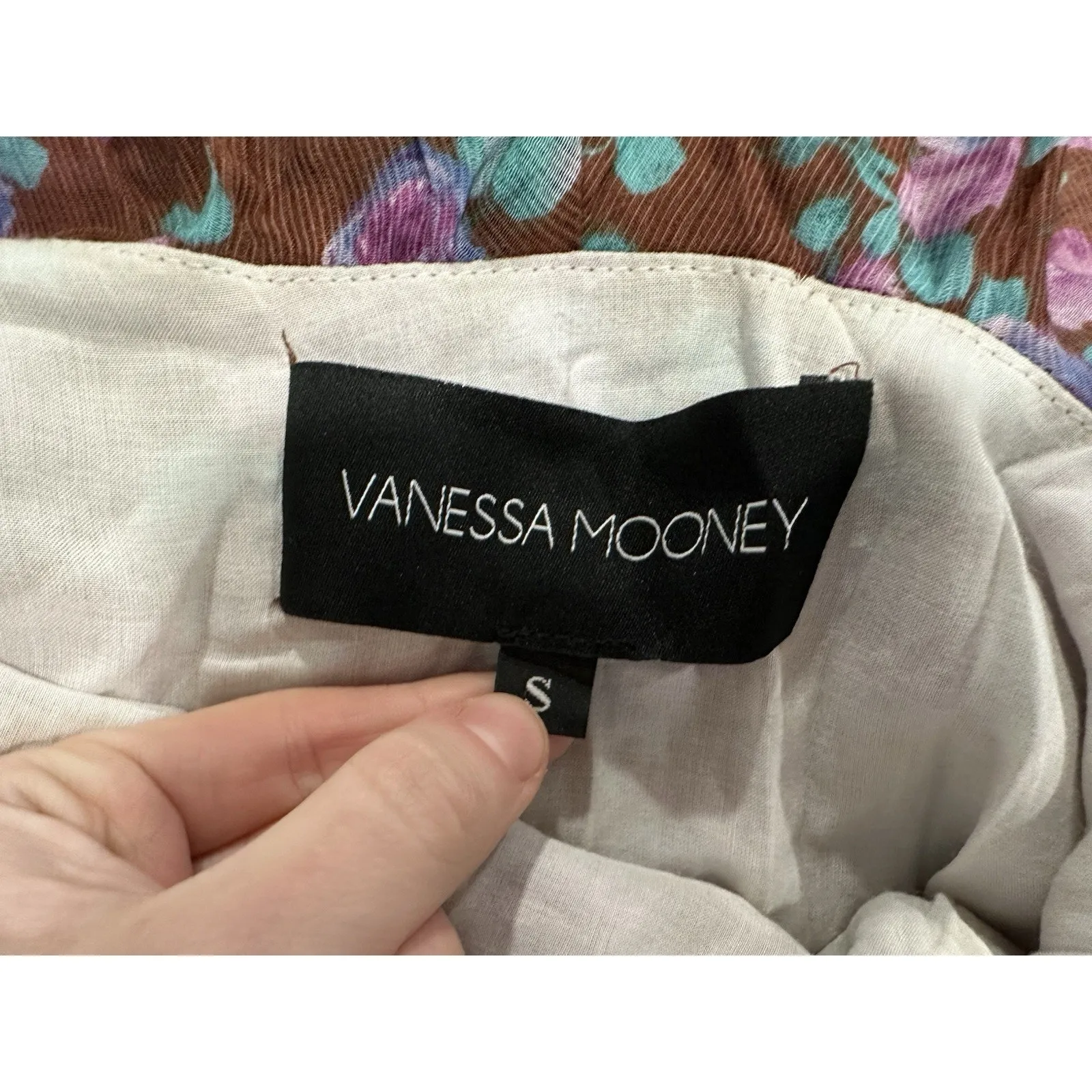 Vanessa Mooney Joelyn Floral Mini Dress Women’s Small Off The Shoulder - Image 5