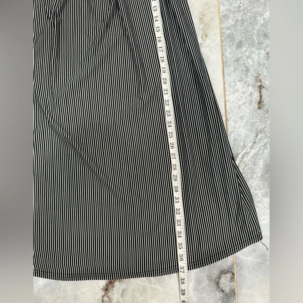 Mlle Gabrielle Monochrome Striped Dress - Image 6