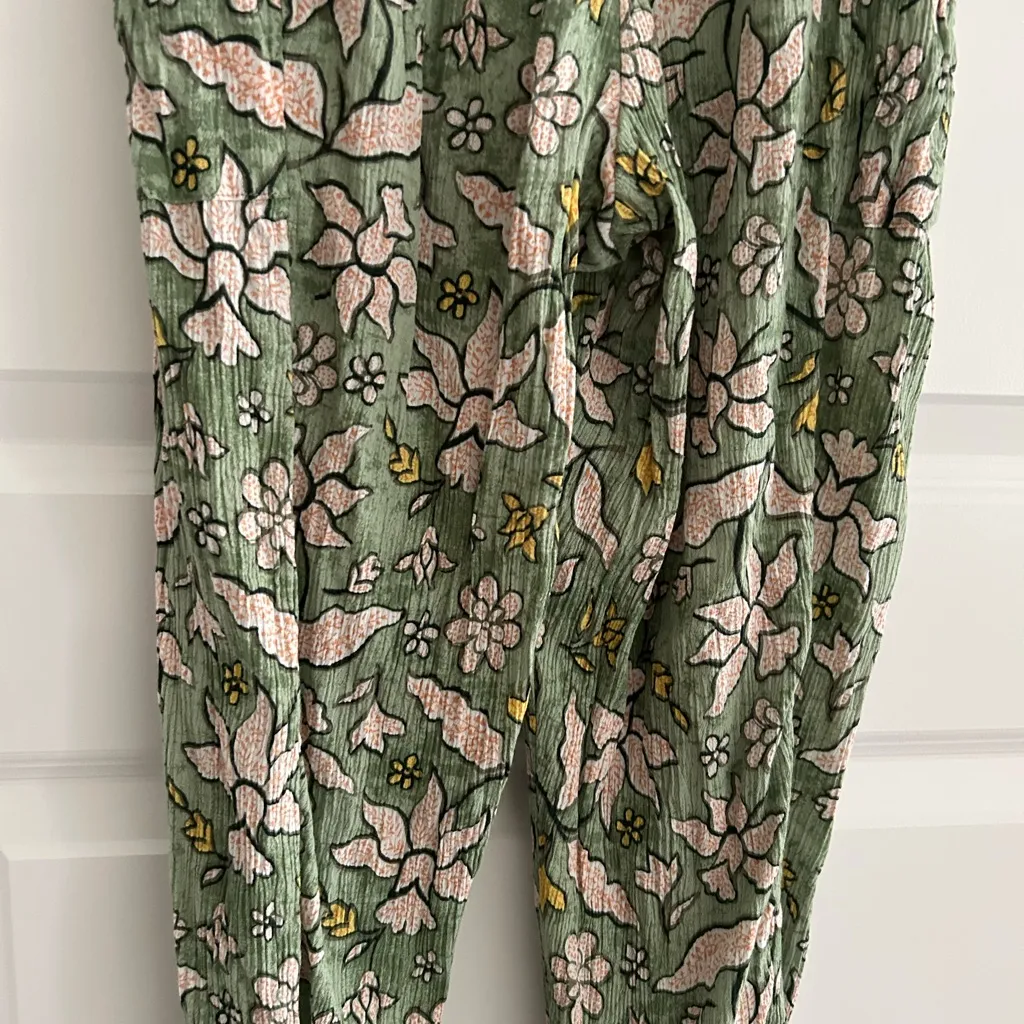 Aerie Floral Pants Green Size S - Image 9