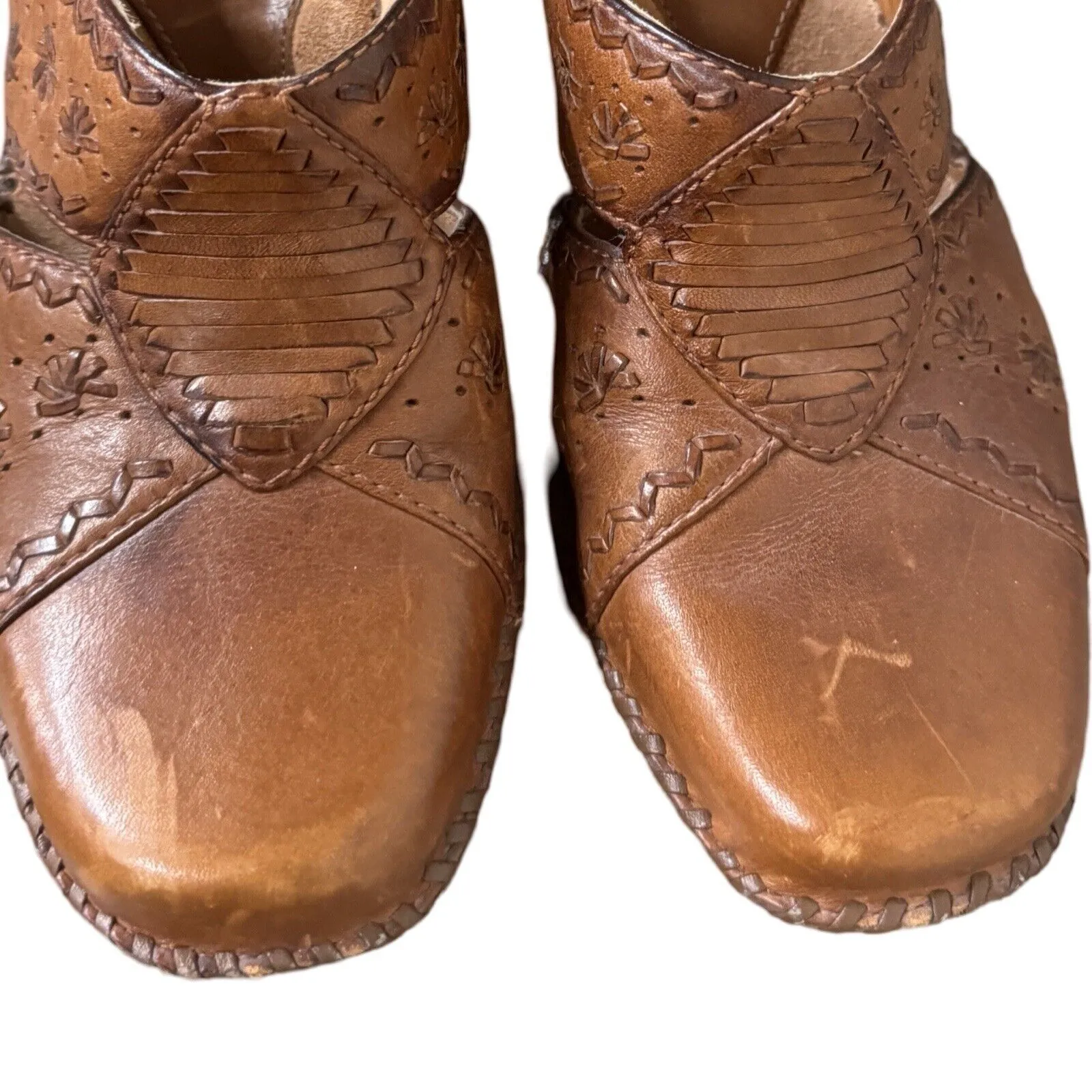 Clarks Shoes Womens 6M Brown Leather‎ Closed Toe Sandals Peasant Boho Bohemian - Image 5