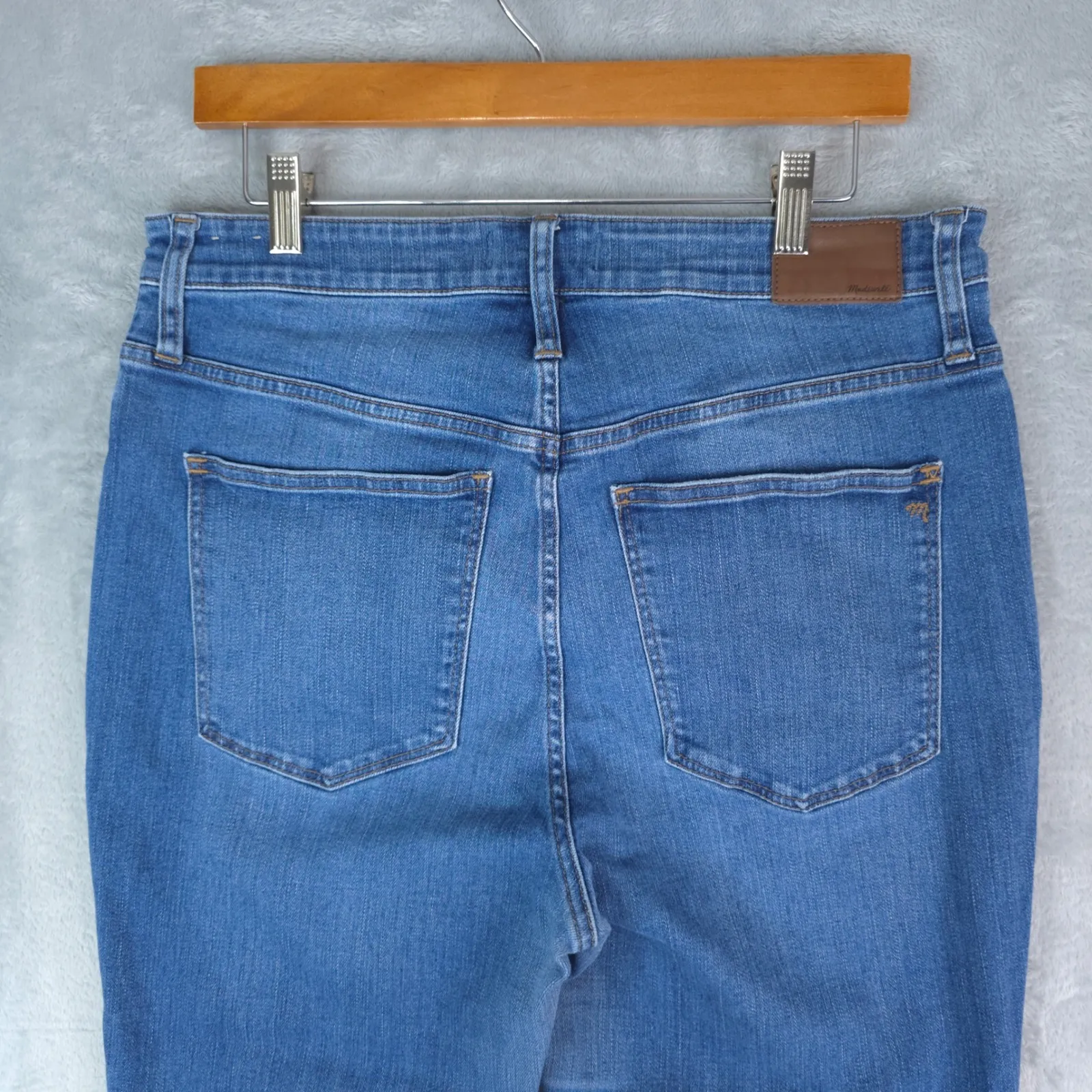 Madewell Jeans Womens 31 (33x25) Curvy High Rise Skinny Crop Blue Denim Casual - Image 4