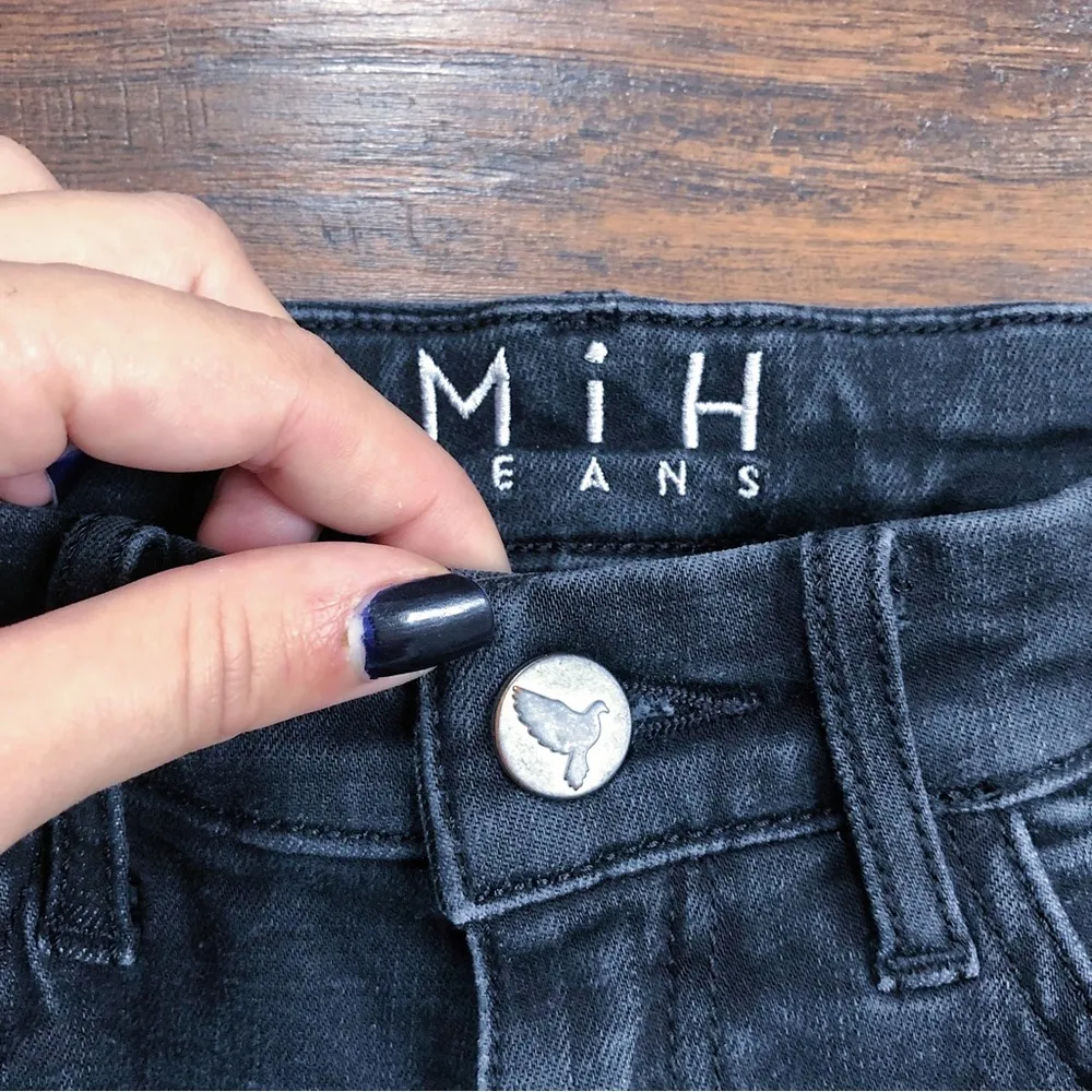 MiH Jeans • The Bodycon 5 Pocket jean high rise skinny leg washed black grey - Image 6