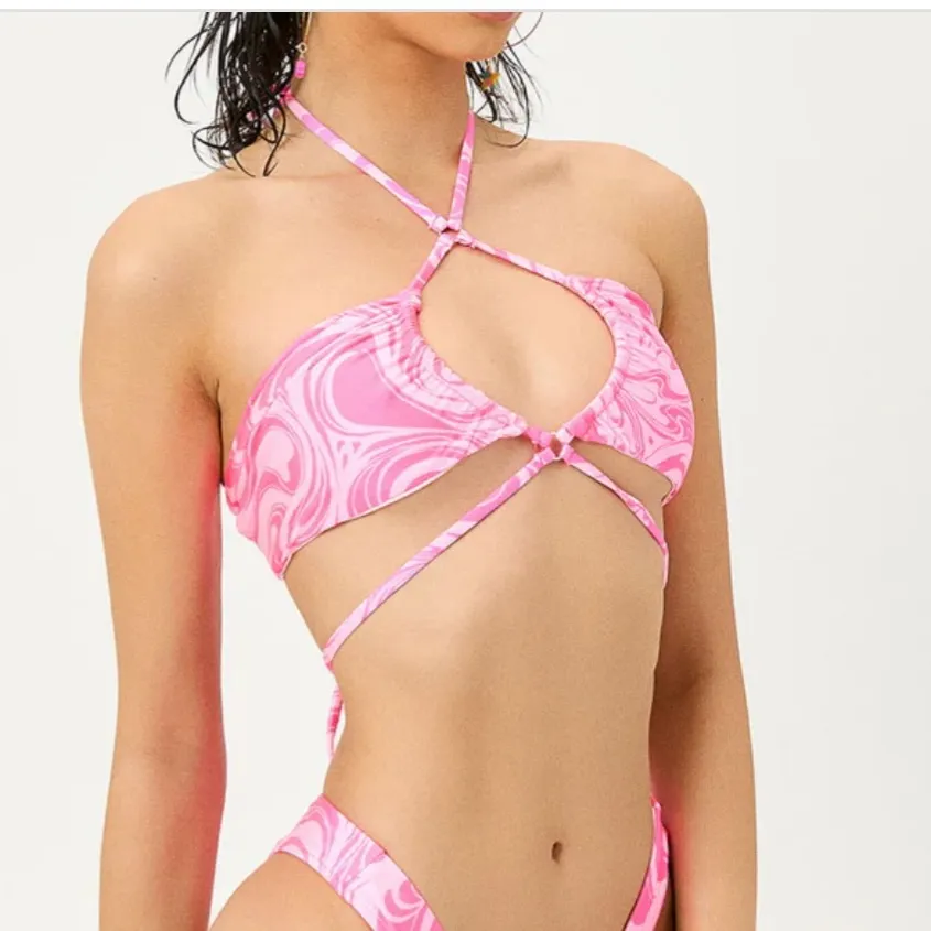 Frankie Bikini’s x Naomi Osaka Malibu Halter String Bikini Top, Sz Lg - Image 2