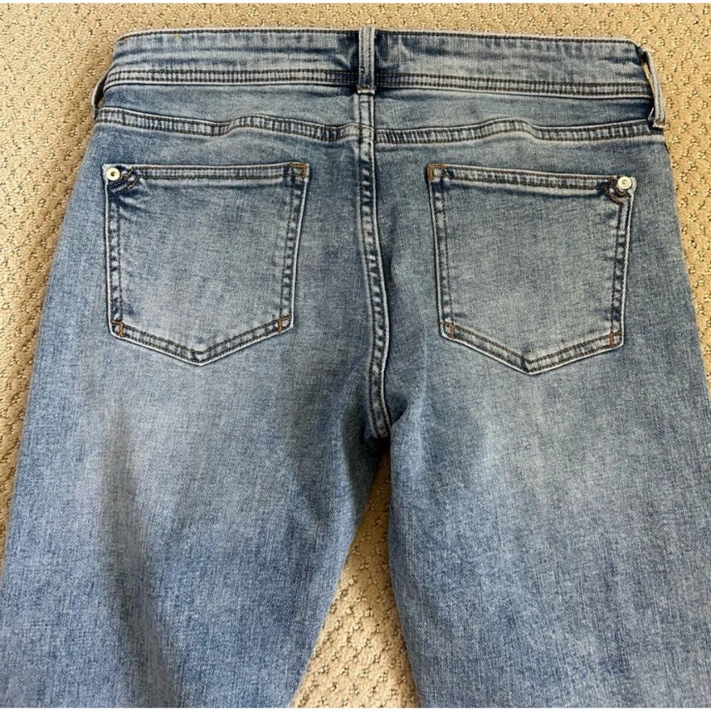 Anthropologie Pilcro Slim Boyfriend Camo Print Jeans 27 Womens Blue NEW - Image 5