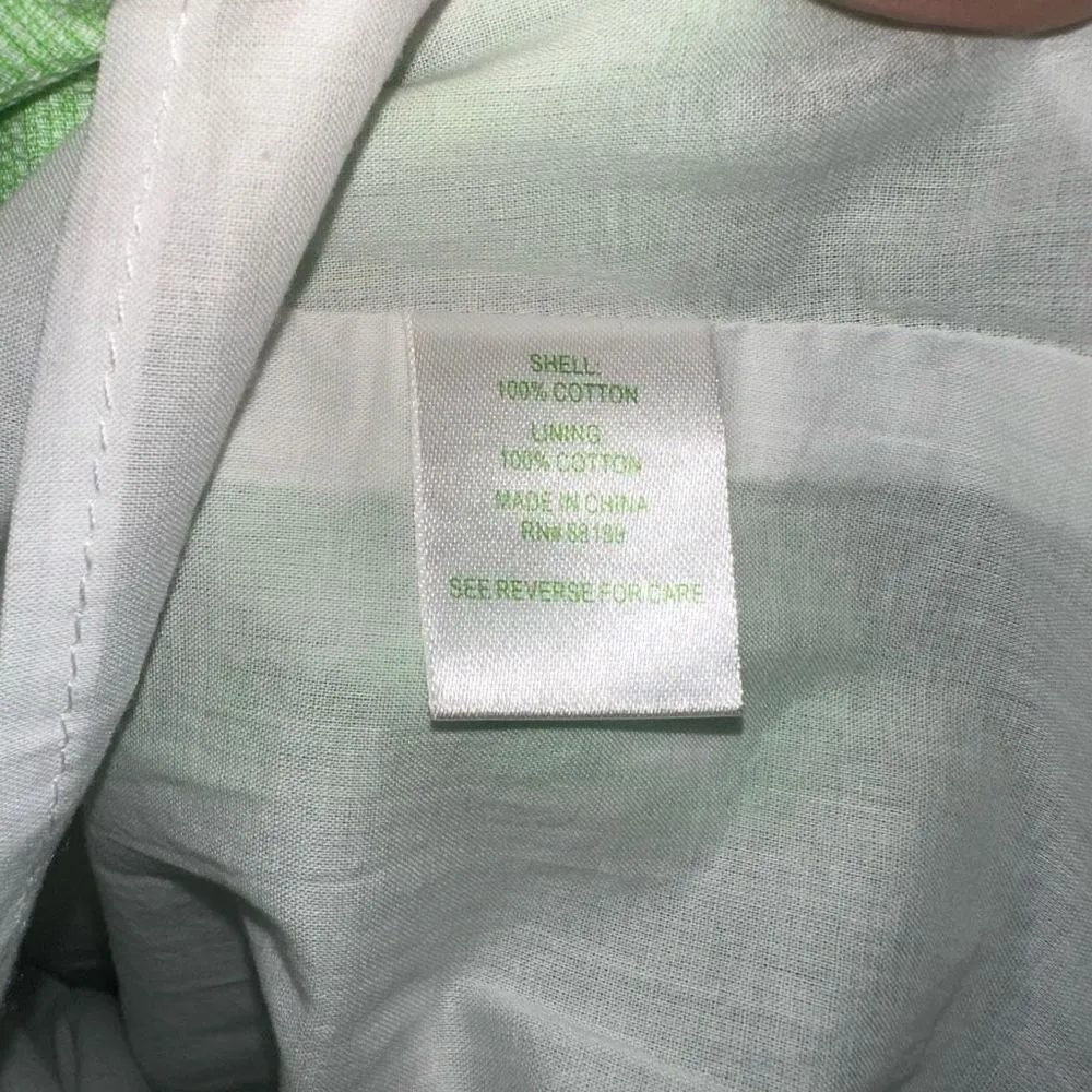 Lilly Pulitzer Lottie Stinger resort green tropical 2 strapless dress - Image 7