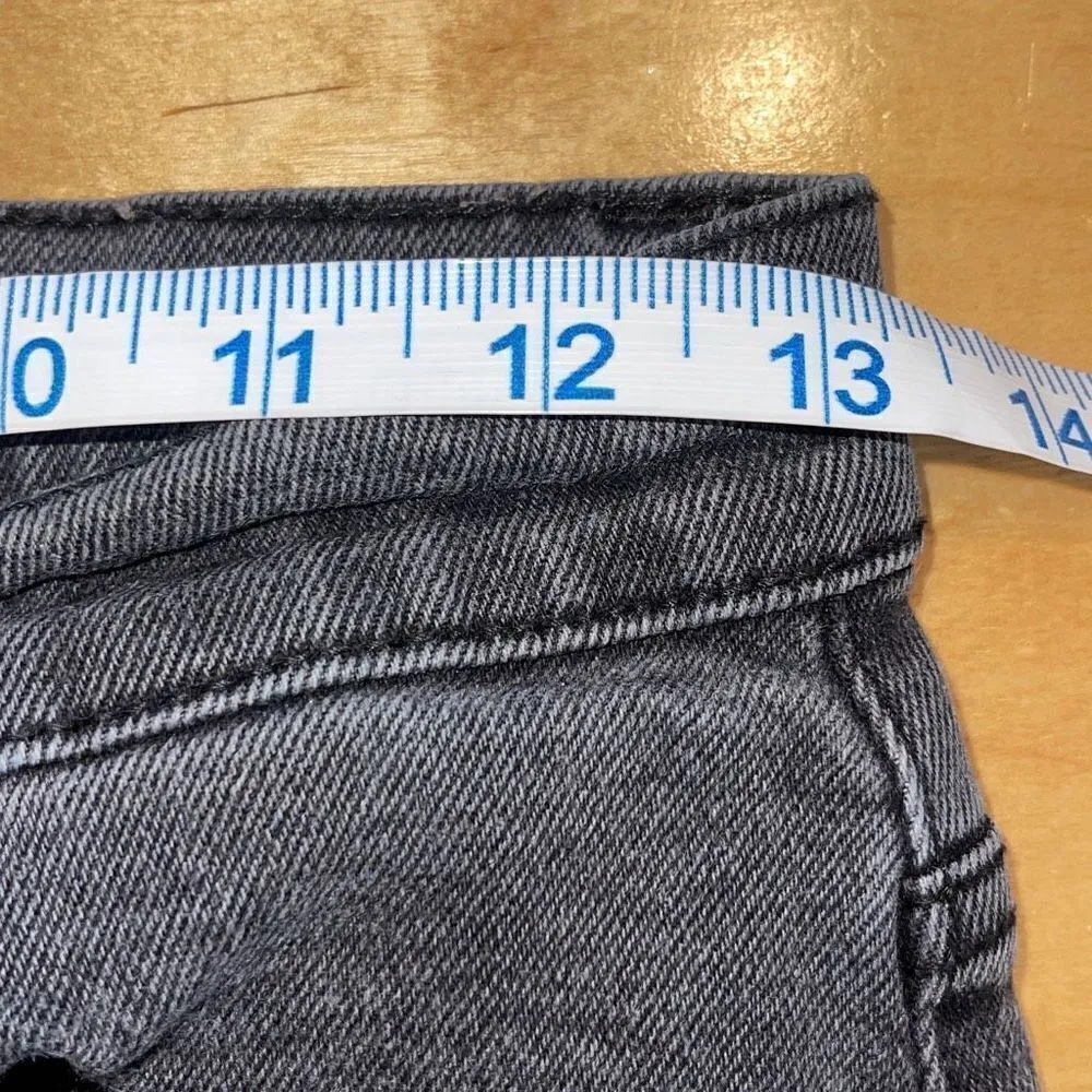 So Womens High Rise Distressed Crop Skinny Mom Jeans‎ Black Size 27 - Image 6