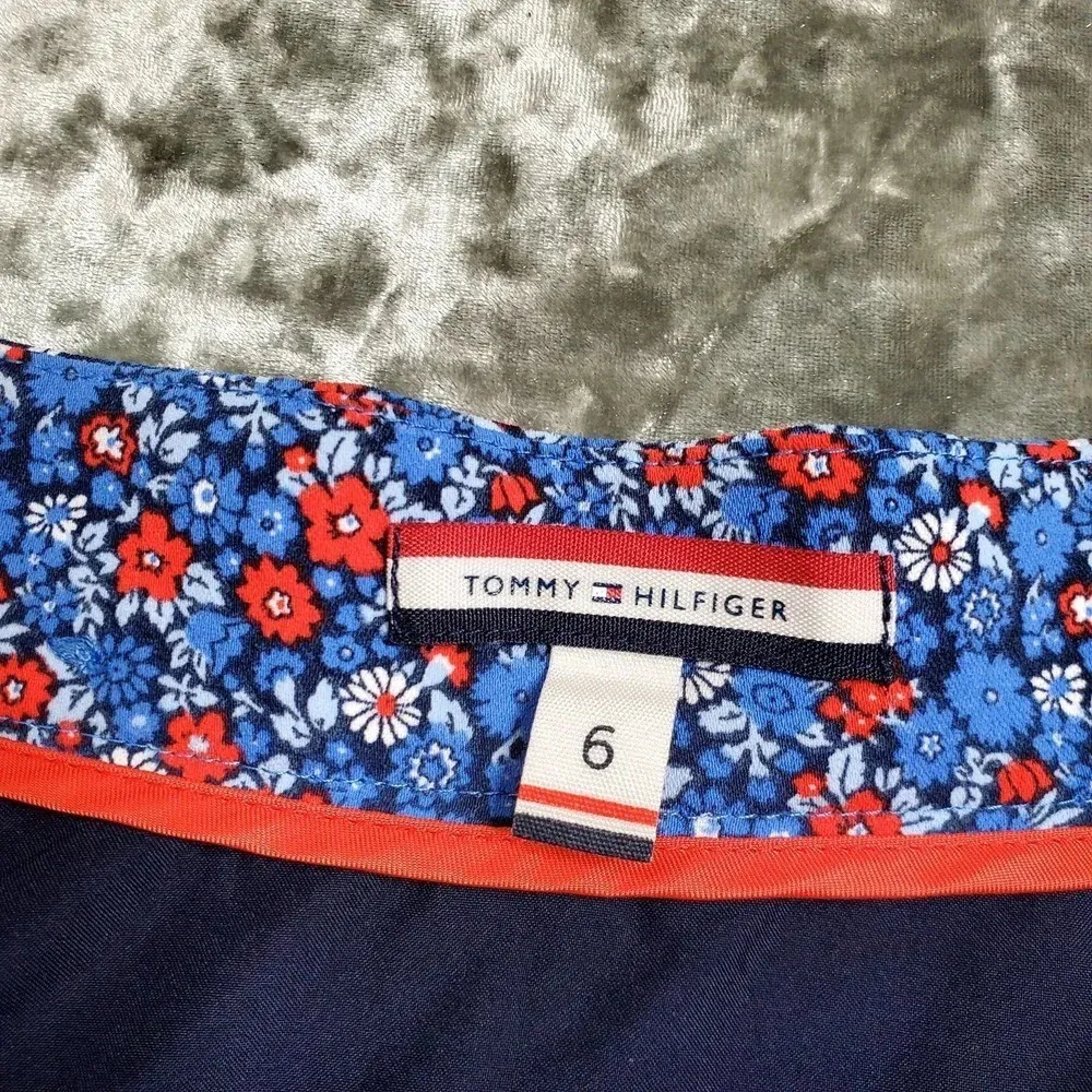 Tommy Hilfiger Blue/Red Floral Skirt - Image 5