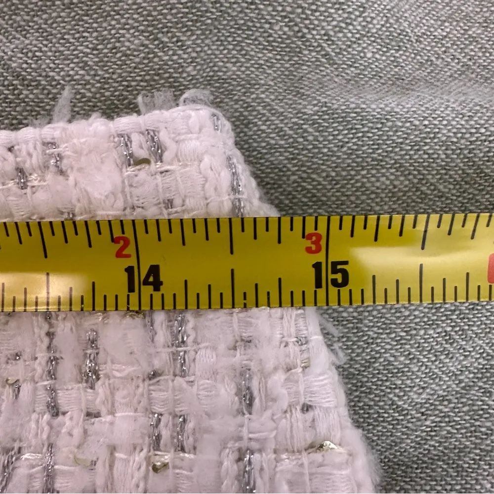 Alice & Olivia Women’s Elana Chain Trim Mini Skirt White Size 6 NEW - Image 8