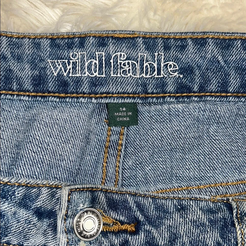 Wild Fable Blue Distressed Jean Shorts - Image 2