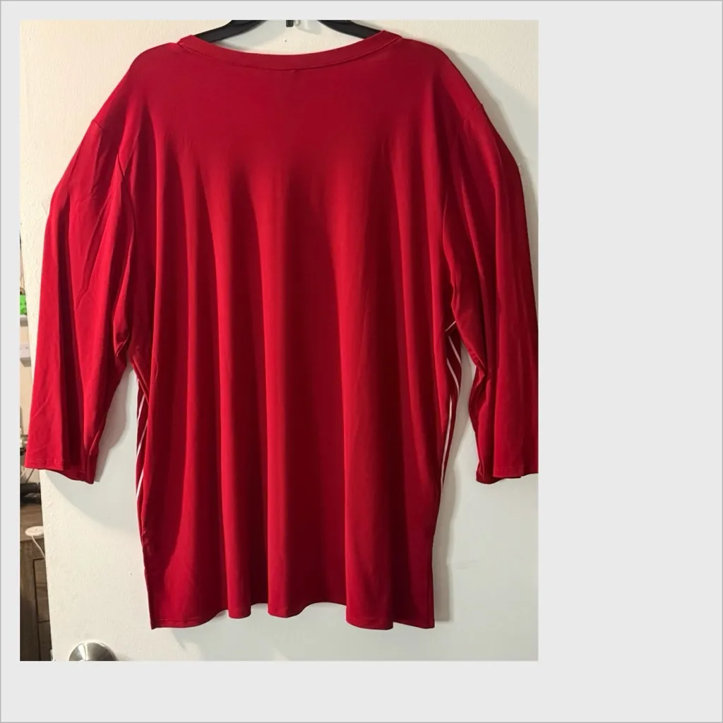 🏷️NWT Alabama Crimson Tide Missy Stripe 3/4 - Image 3