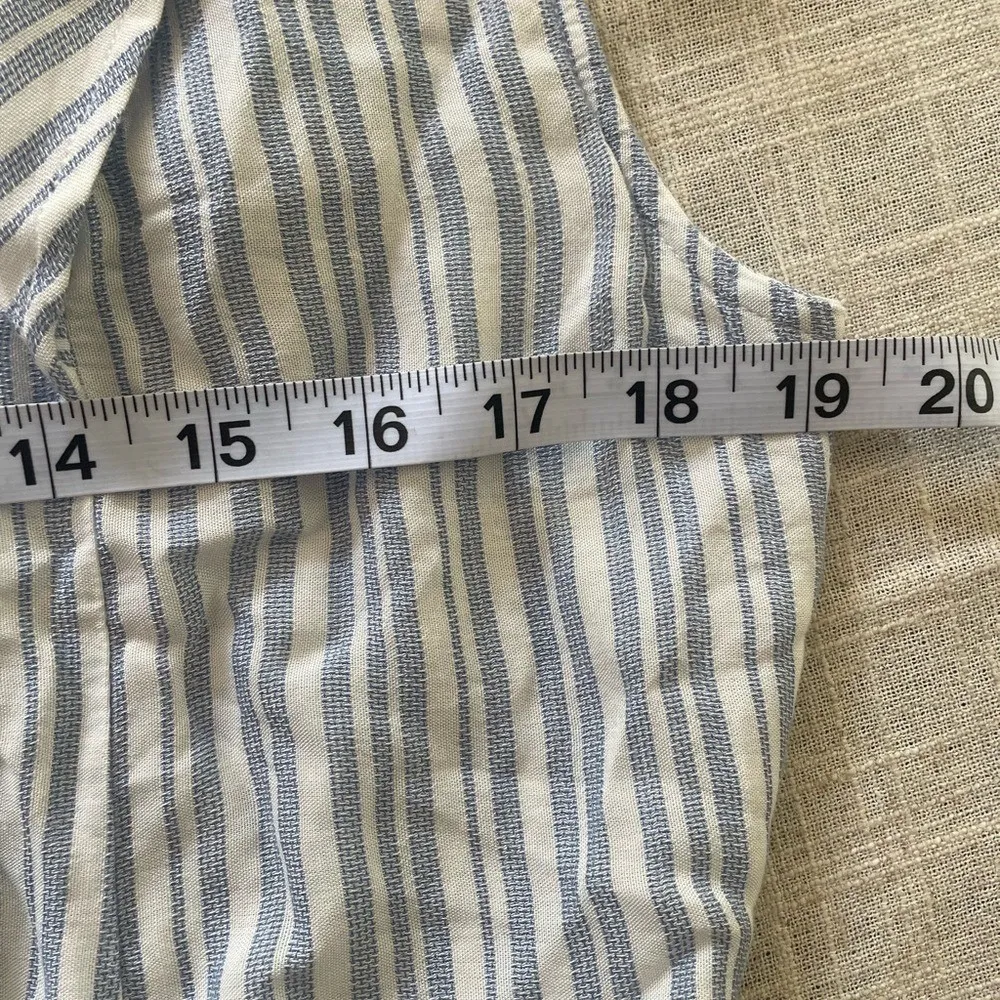 Free People Off-Shoulder Ruffle‎ Tie-Front Top M NWT | Coastal Chic Striped - Image 9