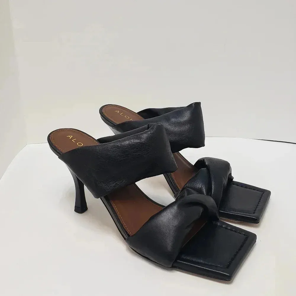 Alohas Black Double Strap Sandals - Image 2