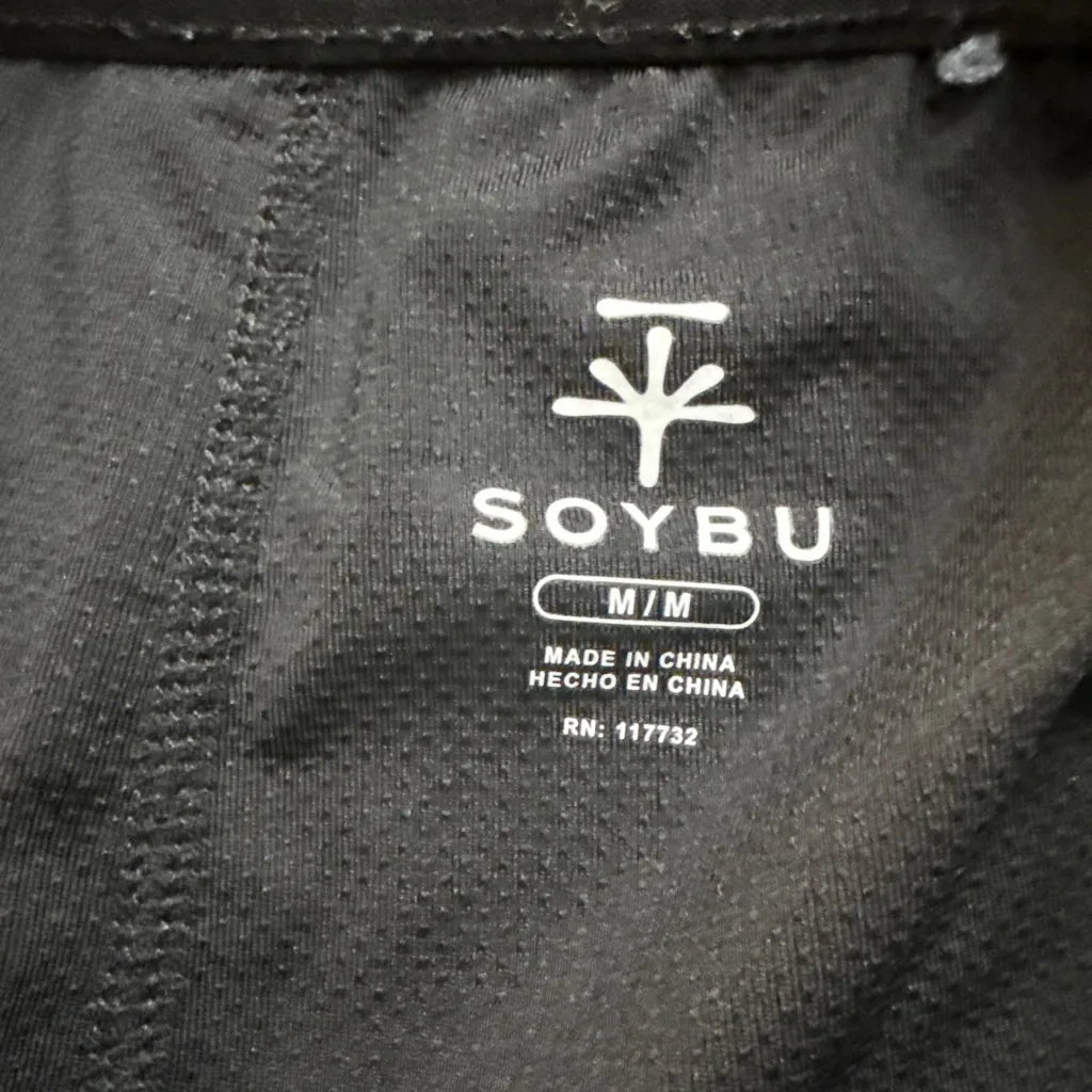 SOYBU Black Athletic Skort with White Stripe Medium Tennis - Image 5