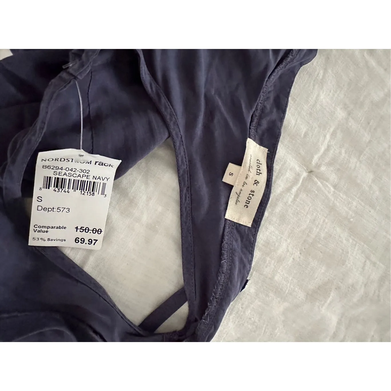 Cloth & Stone Women’s Small Blue Wide Leg Jumpsuit NWT - Image 4