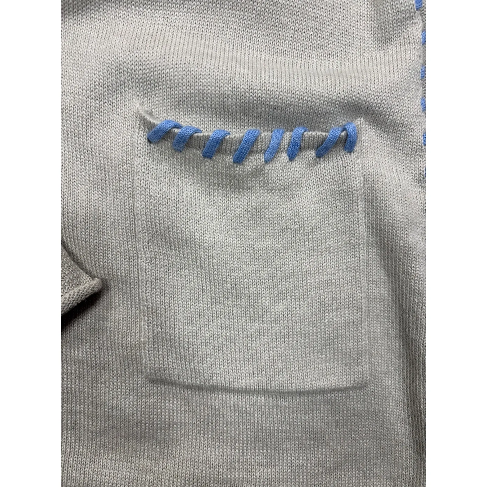 Soft Surroundings Farrah Large‎ Open Front Wool Beige Hooded Cardigan Sweater - Image 6