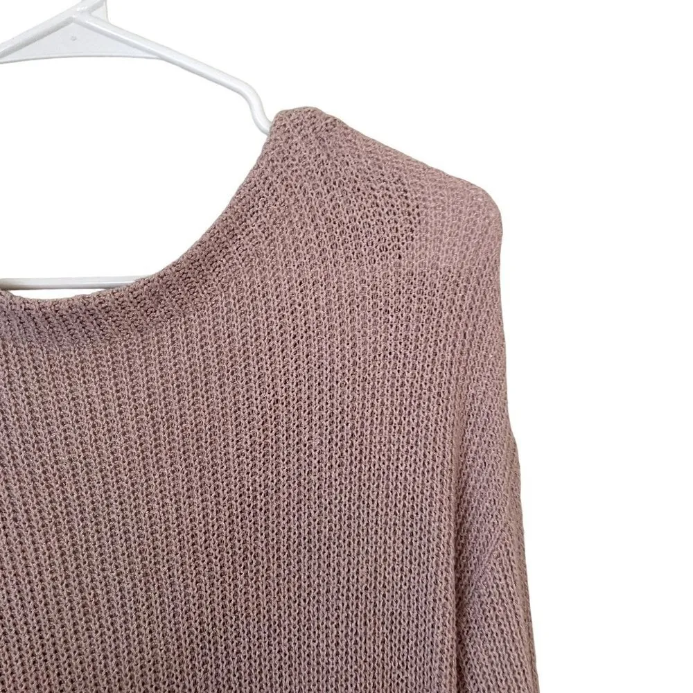 NWT Market and Spruce pink knit blush sweater knot detail classy long sleeved - Image 2