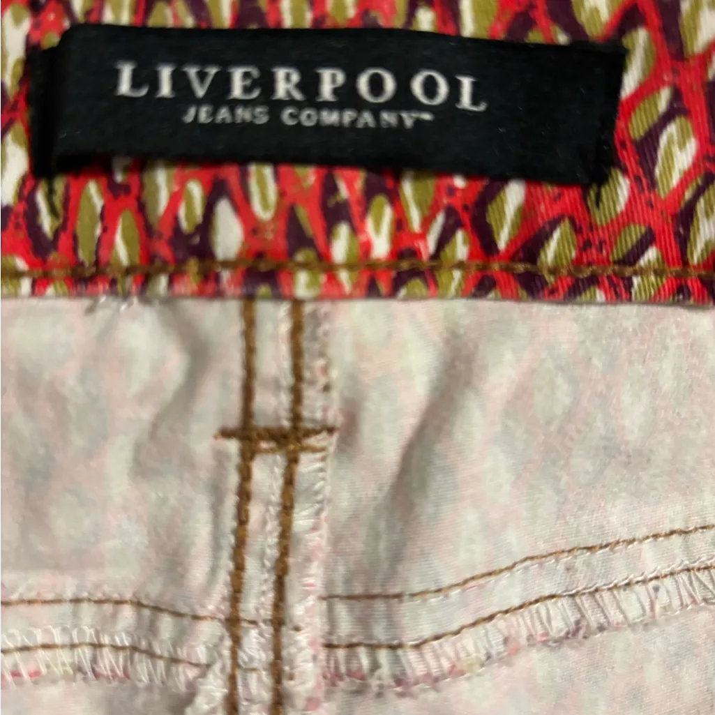 Liverpool Red & Olive Green Patterned ankle - Image 3