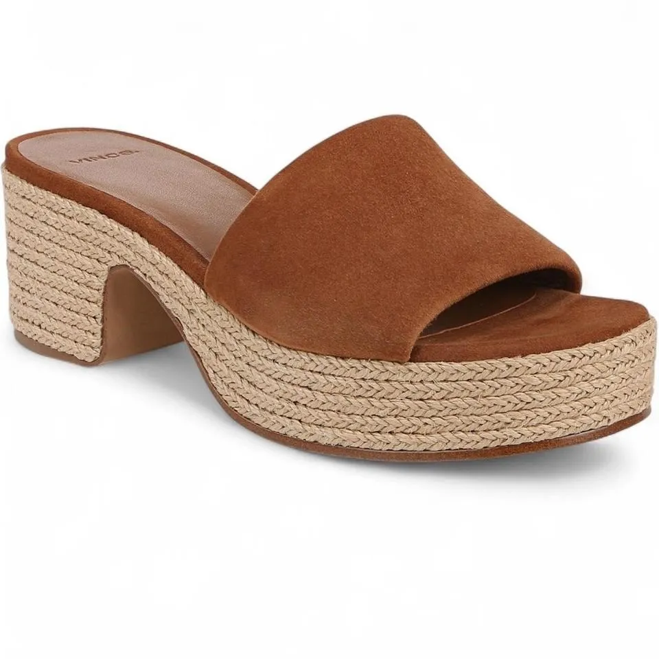 Vince Platform Brown Suede Sandals - Image 6