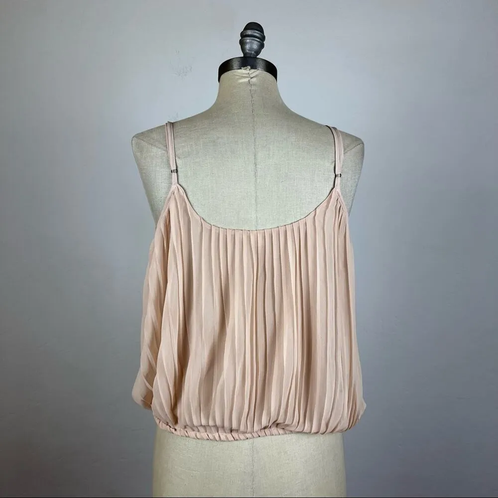 Anthropologie Eloise Blush Pleated Tank Top - Image 7