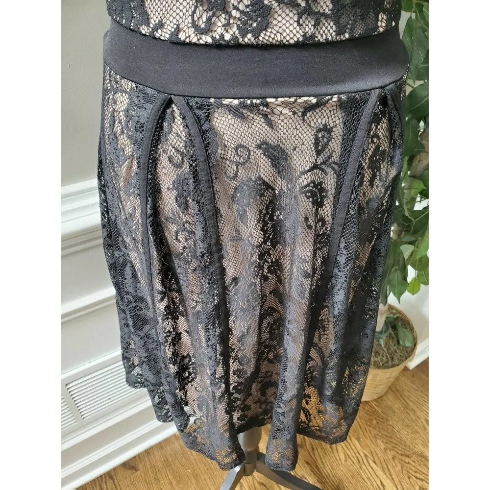 Candalite Women's Black 100% Polyester Sleeveless Scoop Neck Knee Length Dress S - Image 4