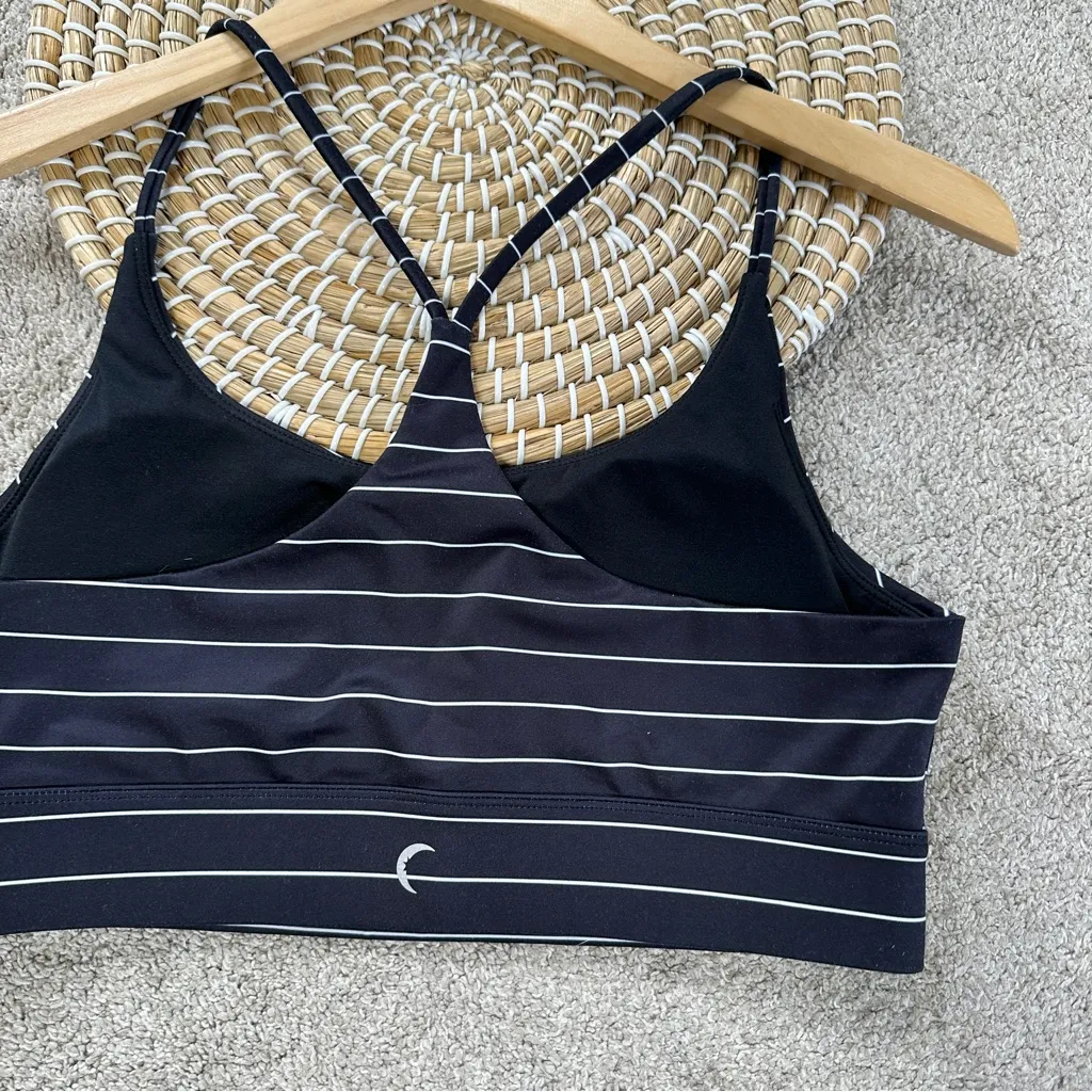 Zyia Active Women’s Light & Tight Racer Straps Sports Bra Pinstripes in Black XL - Image 9
