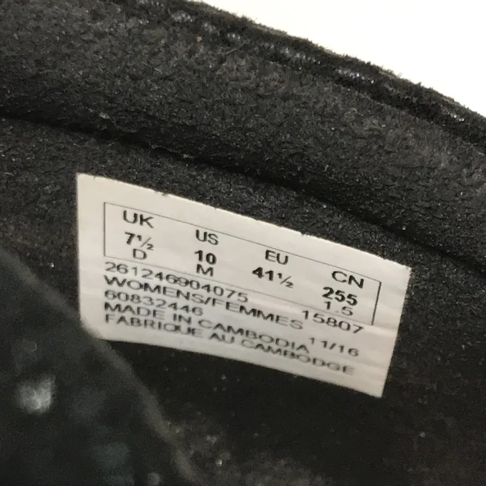 Clarks Women’s Metallic Snakeskin Faux Suede Soft Cushion Buckle Hardware Flats - Image 9