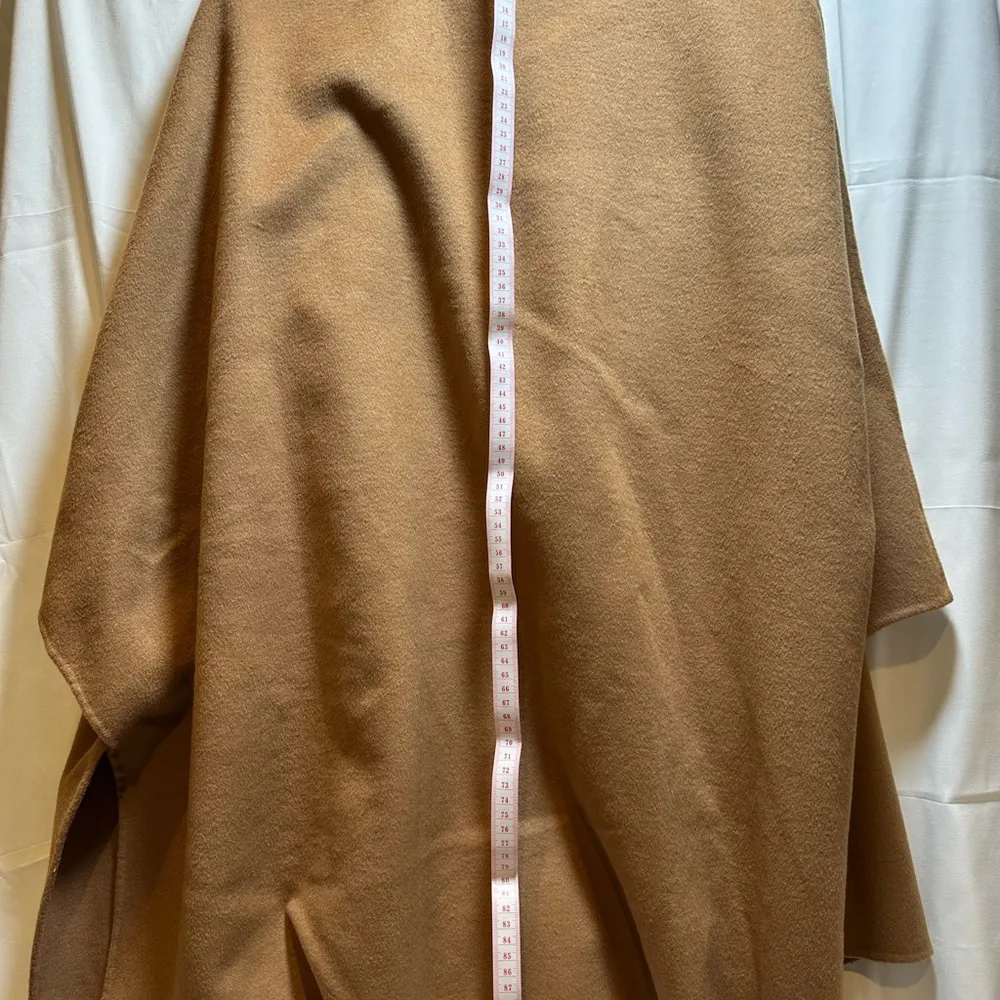 BCBG Tan Double-Breasted Cape Coat - Image 8