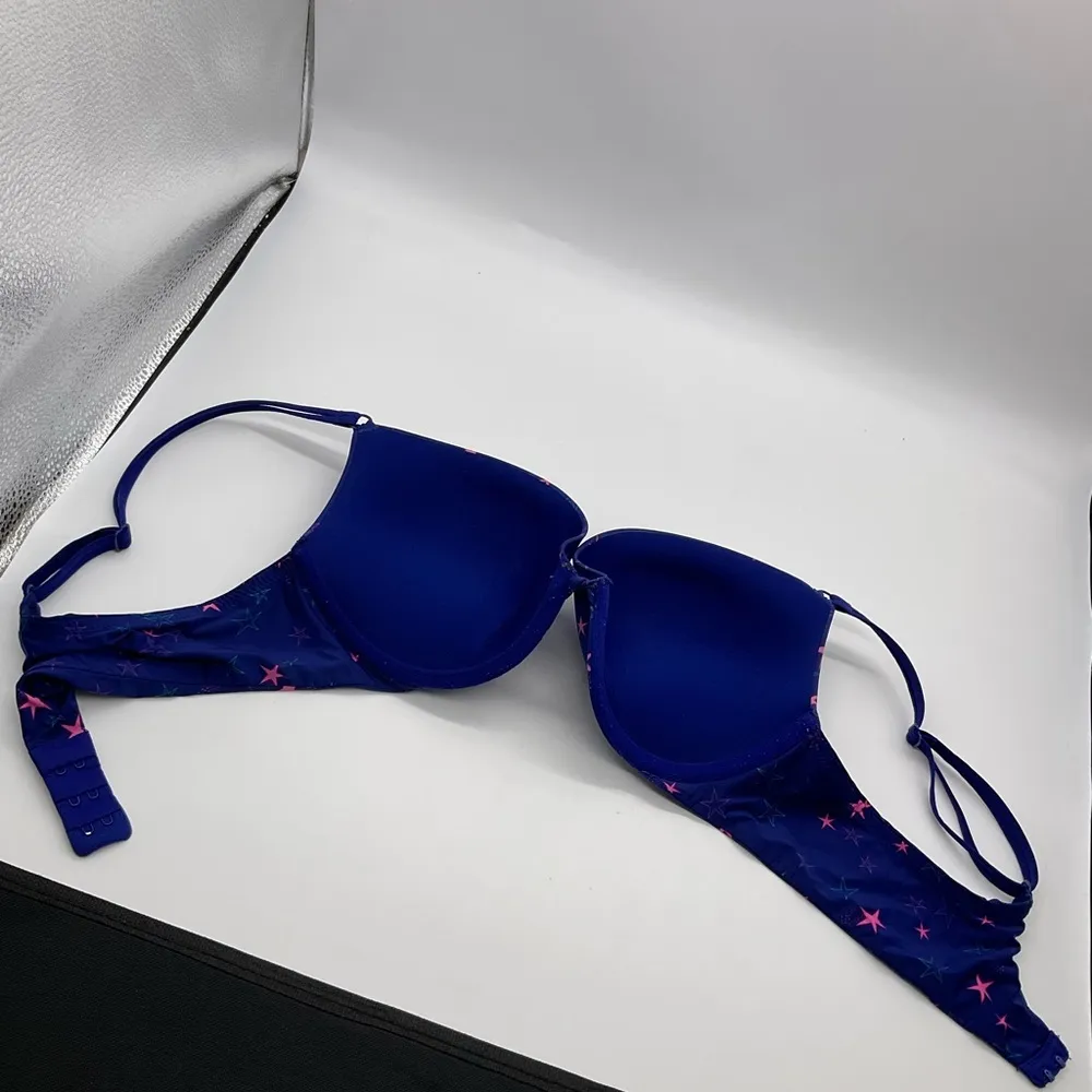VICTORIAS SECRET BLUE WITH STARS PUSH UP BRA - Image 4