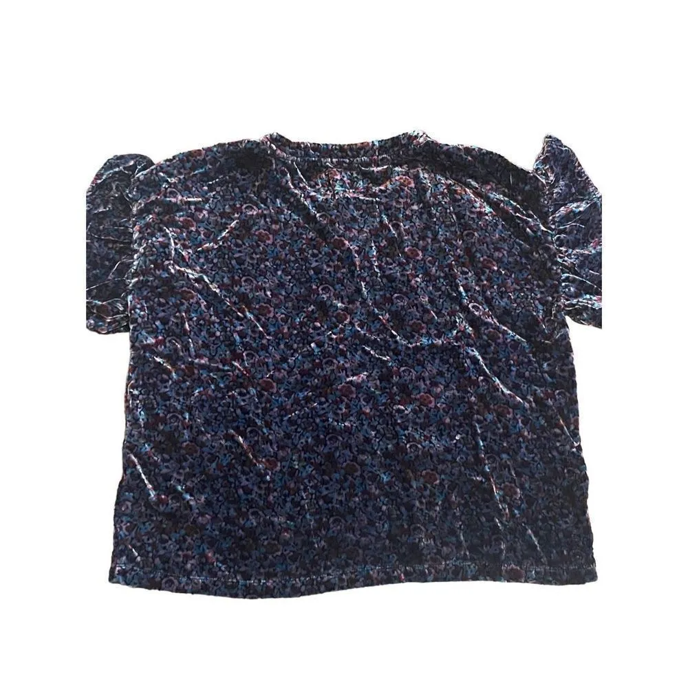 Current/Elliott The Janie Top in Floral Velvet sz 0 - Image 4