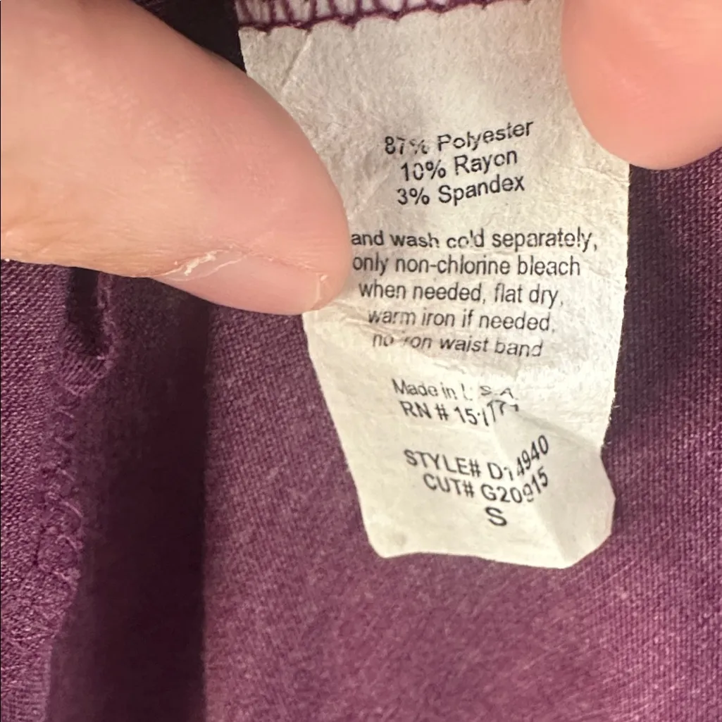 Gilli Purple Short‎ Sleeve V - Image 3