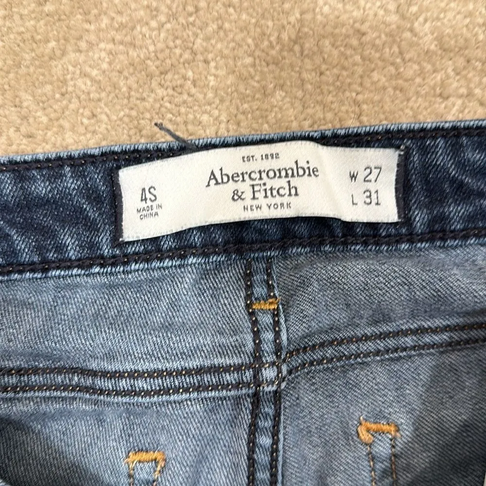 Abercrombie & Fitch A&F Skinny Blue Jean Women 4S W27 L31 - Image 7